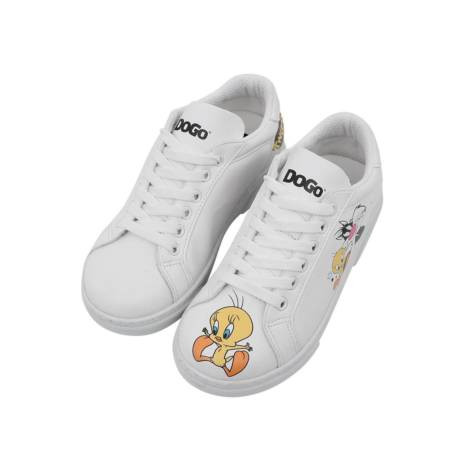 DOGO Ace Low-Top Sneaker Kids Best Of Tweety And Sylvester Kinder Sneaker Handgefertigt