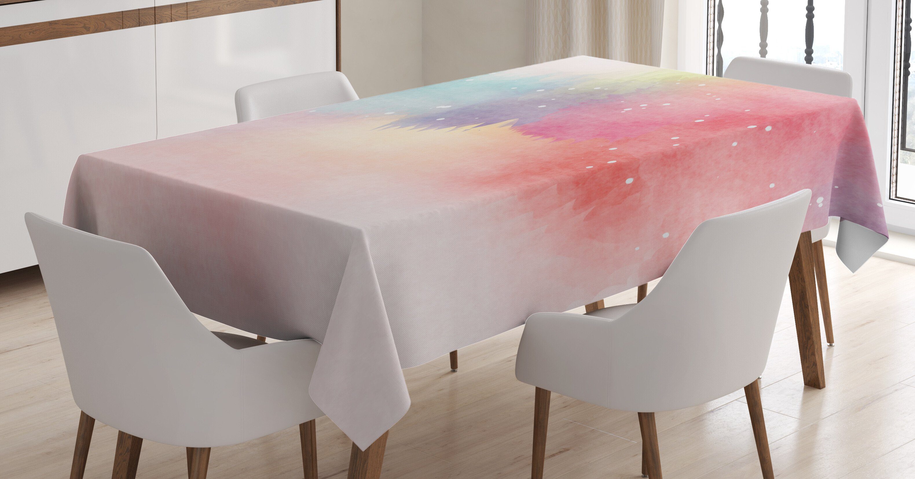 Abakuhaus Tischdecke Paint Bunt Waschbar Für den geeignet Abstrakt Farben, Klare Außen Bereich Farbfest Digital