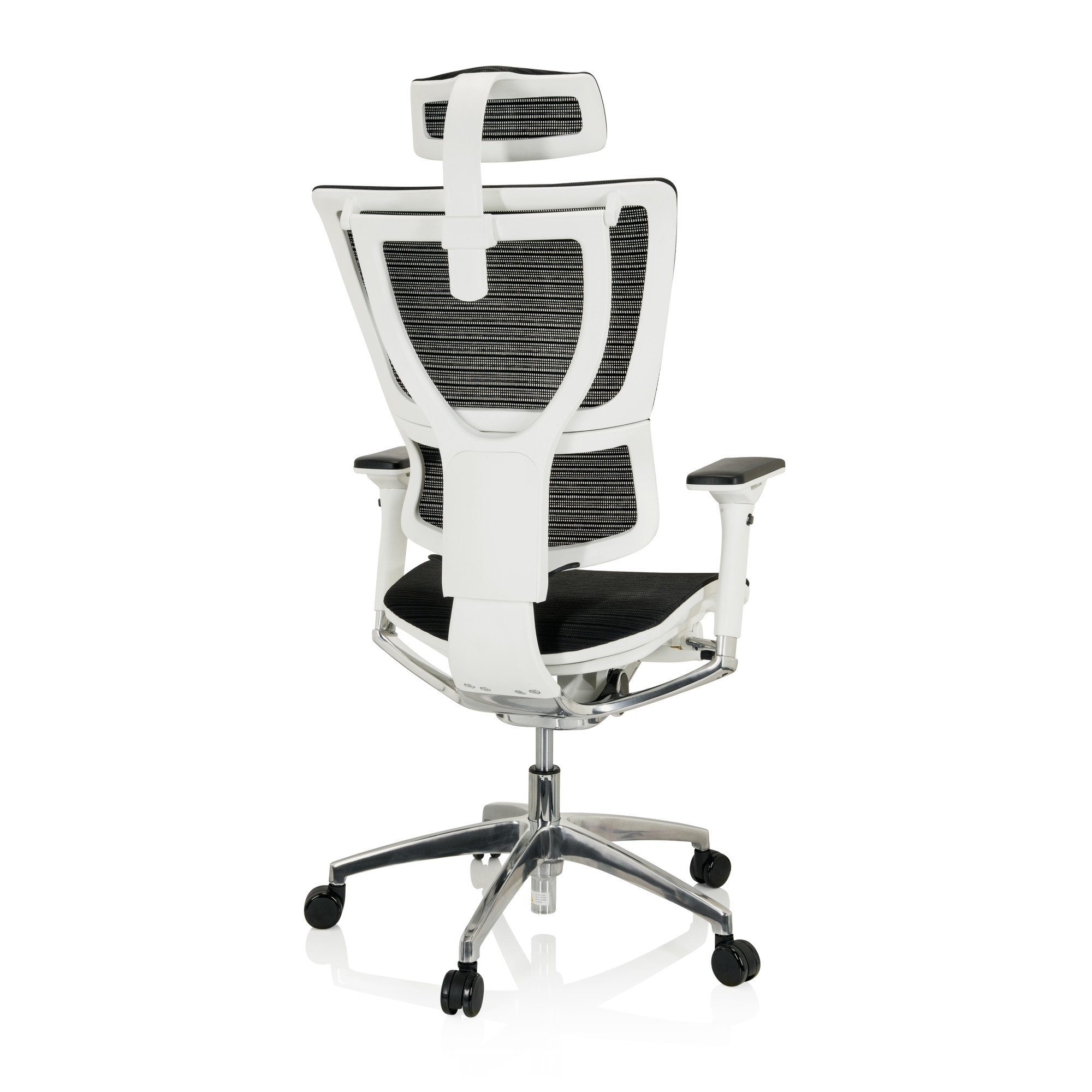 hjh OFFICE Drehstuhl Luxus Chefsessel ERGOHUMAN Bürostuhl ergonomisch SLIM (1 Schwarz Netzstoff St)