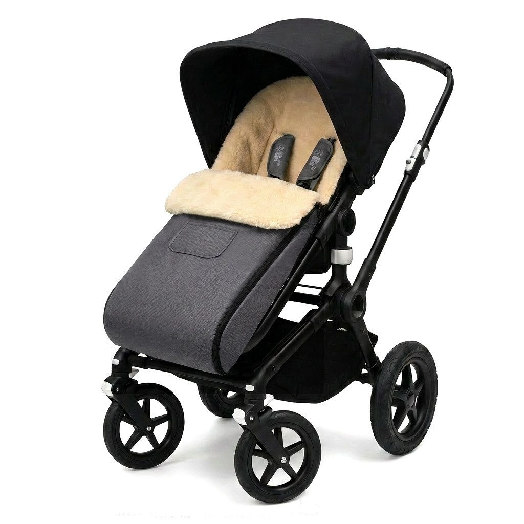 Baby-Joy Fußsack KAI XL 105cm Lammwolle Winterfußsack Thermo Babyfußsack 6 Mon - 3 Jahr, Wetterfest, Thermo-warm und Ultraweich – Bild 4 von 5