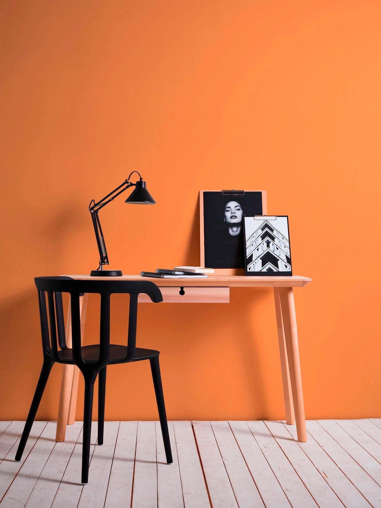 Création Tapete einfarbig, Vliestapete Meistervlies glatte orange Wand, die Uni walls uni, Einfarbig A.S. living
