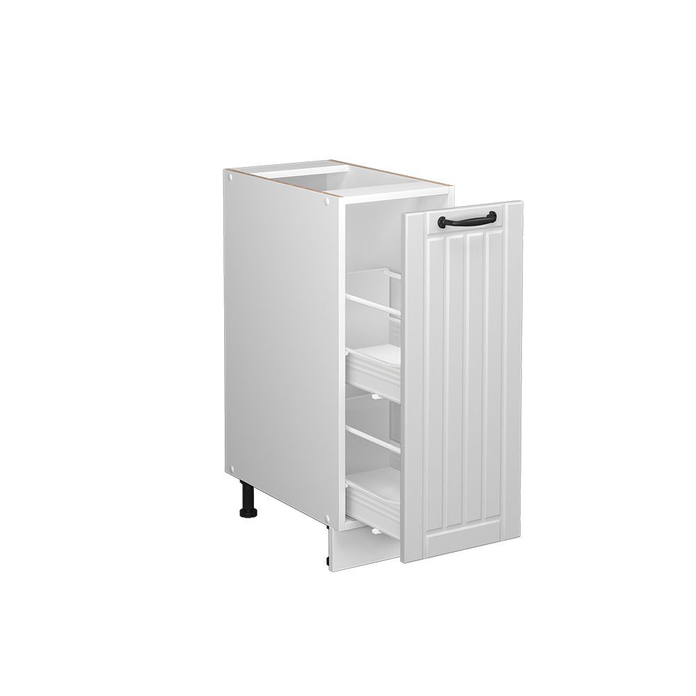 Vicco Midischrank Fame-Line, Weiß Landhaus/Weiß, 30 günstig online kaufen