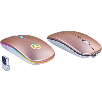 Diida Maus kabellos, PC-Mäuse, 2.4GHz+Bluetooth, stumm Gaming-Maus
