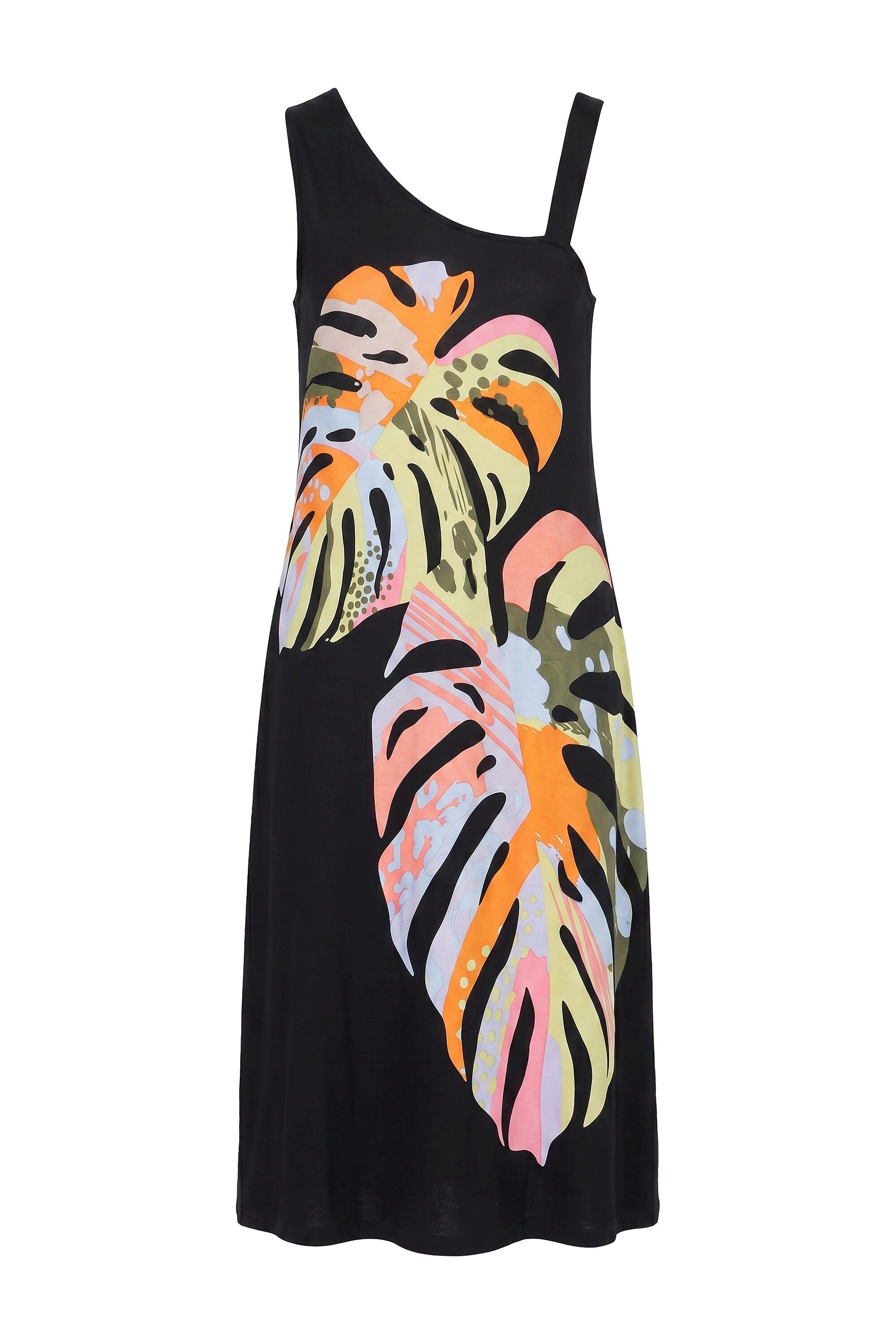 Angel of Style Jerseykleid Maxi-Jerseykleid ärmellose A-Linie OneShoulder