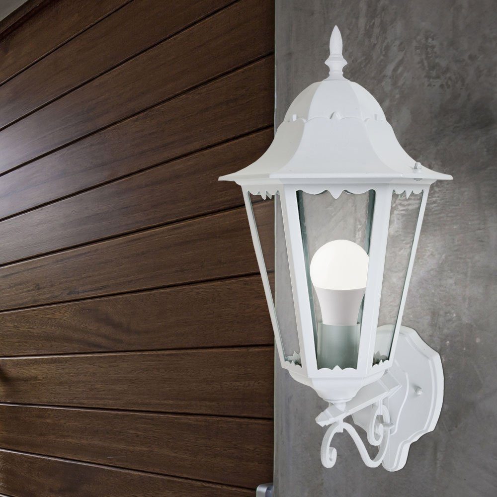 Gartenleuchte, Aussenleuchte Außenlampe weiß Wandlampe Garten