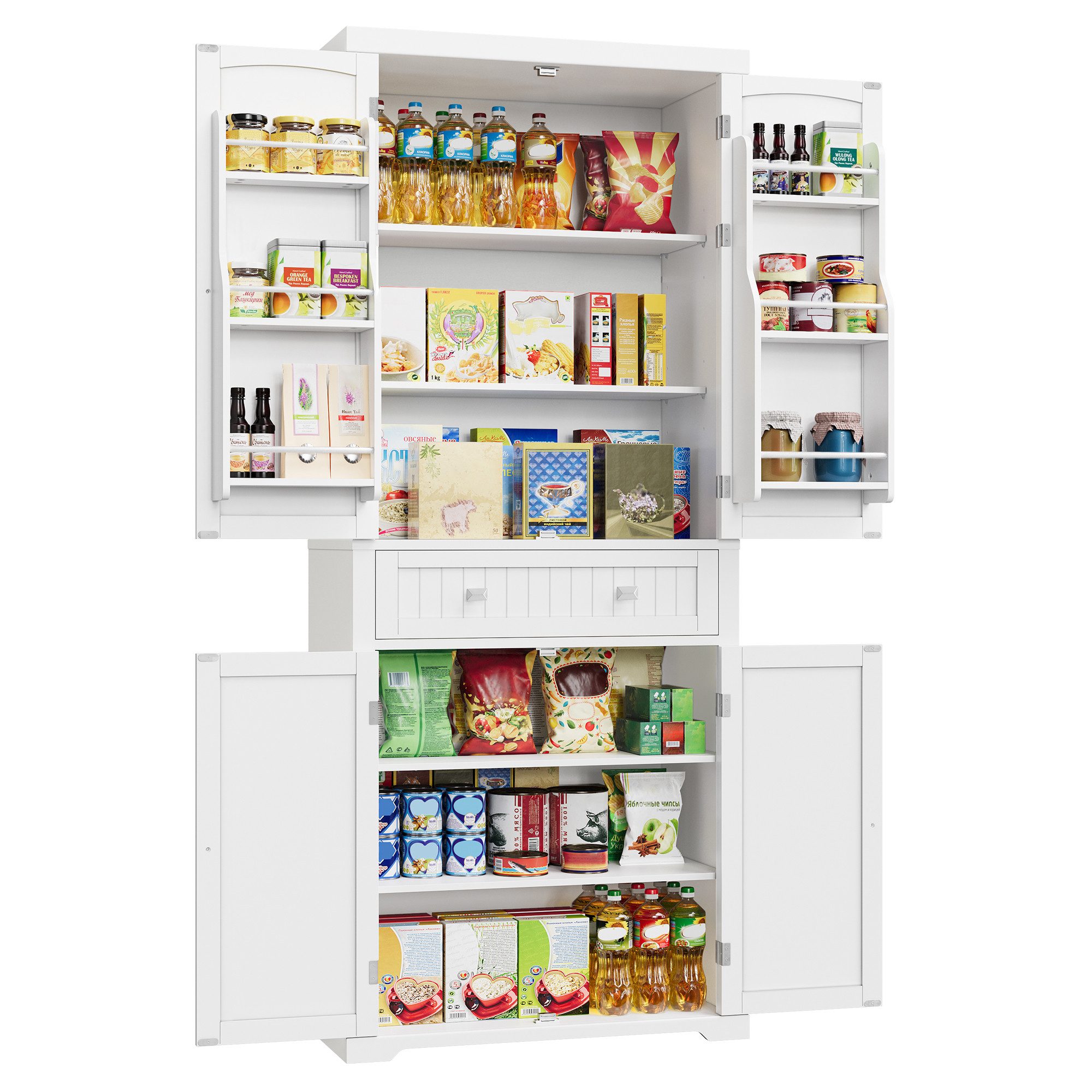 VASAGLE Buffet Küchenschrank, 4 verstellbare Ablagen, günstig online kaufen