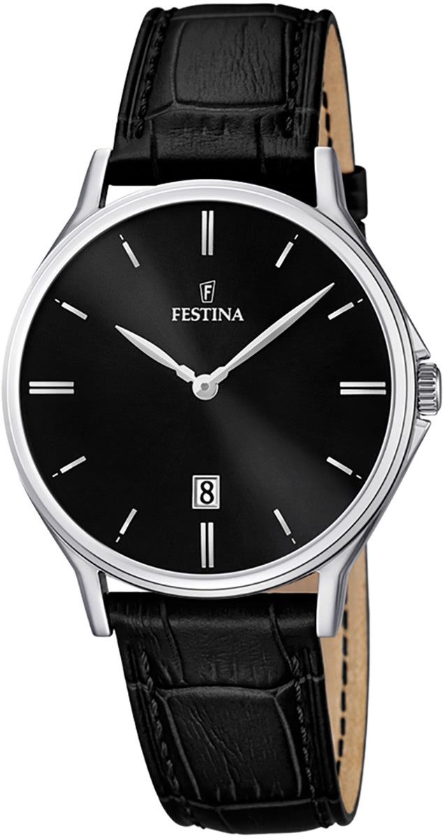 Quarzuhr Festina Herren Uhr F16745/5 Analog Leder