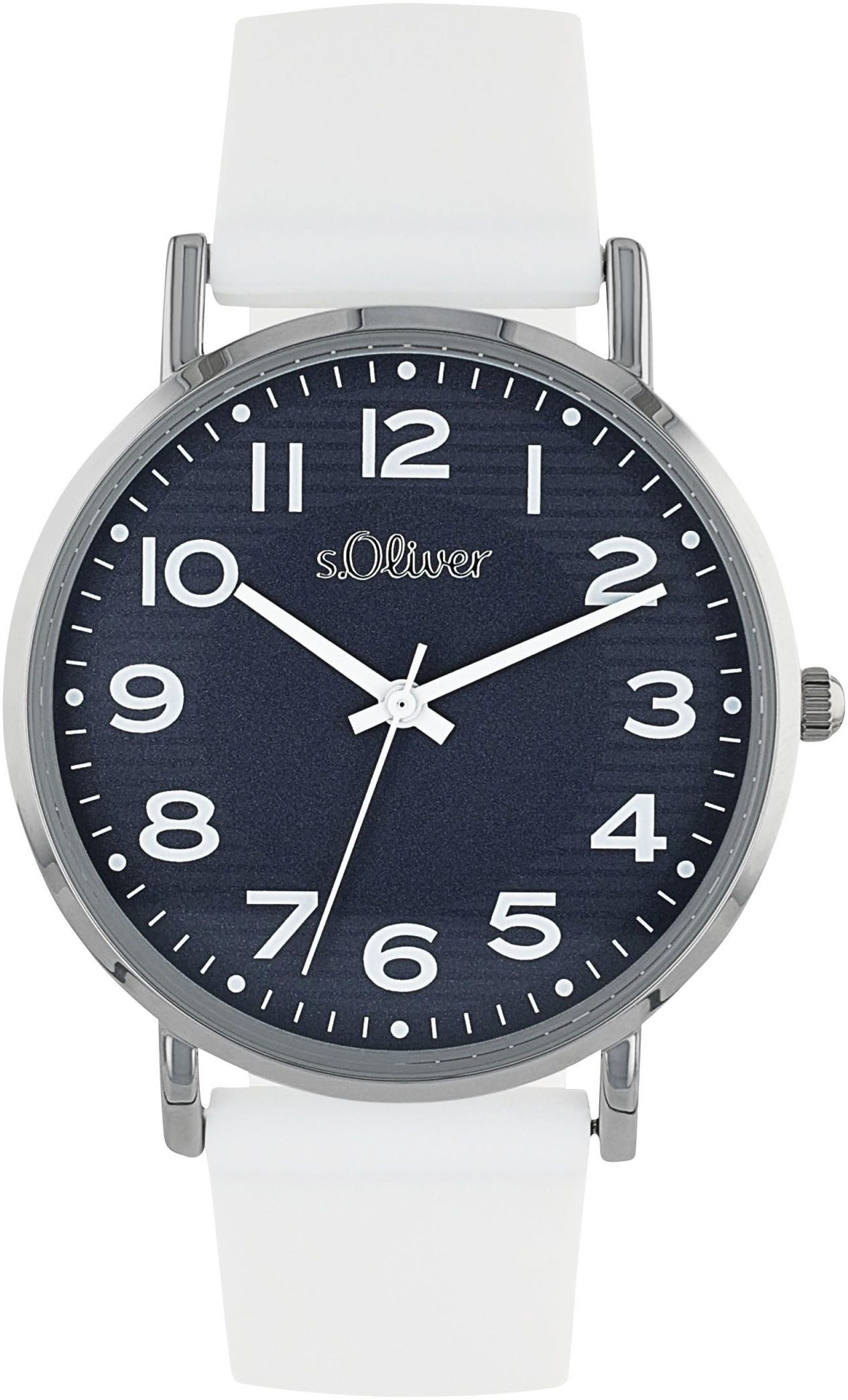 s.Oliver Quarzuhr 2038377, Armbanduhr, Damenuhr, analog, Silikonarmband günstig online kaufen