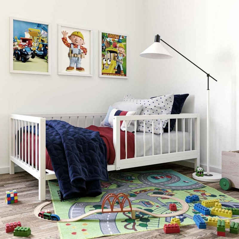 Artkid Kinderbett Daniel Einzelbett weiß 90x160 für Jungs und Mädchen aus massiver (Dreamkid Bett), Hausbett, Massivholz