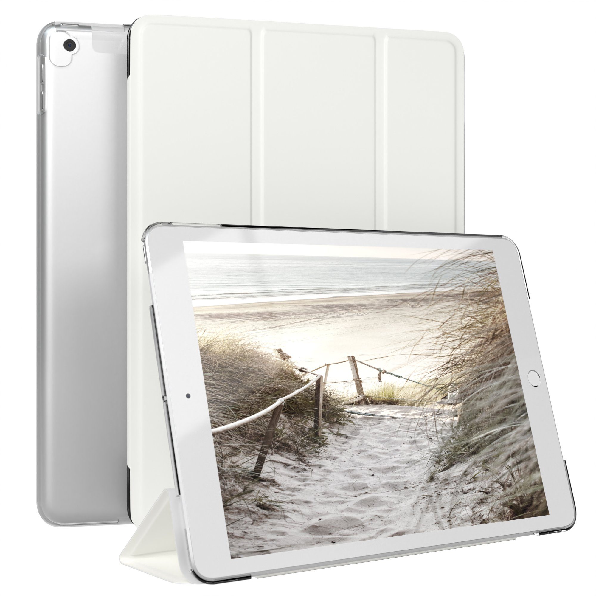 EAZY CASE Tablet-Hülle Smart Case für iPad 10,2" 7. / 8. / 9. Generation 10,2 Zoll, Schutzhülle mit Sleep Wake Up Funktion Smartcase verstellbar Etui Weiß