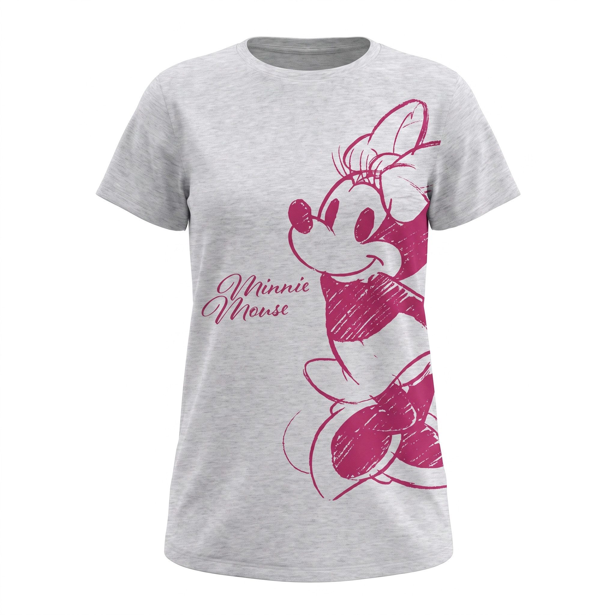 Disney Schlafanzug Disney Minnie Maus Damen kurzarm Schlafshirt Nachthemd XS