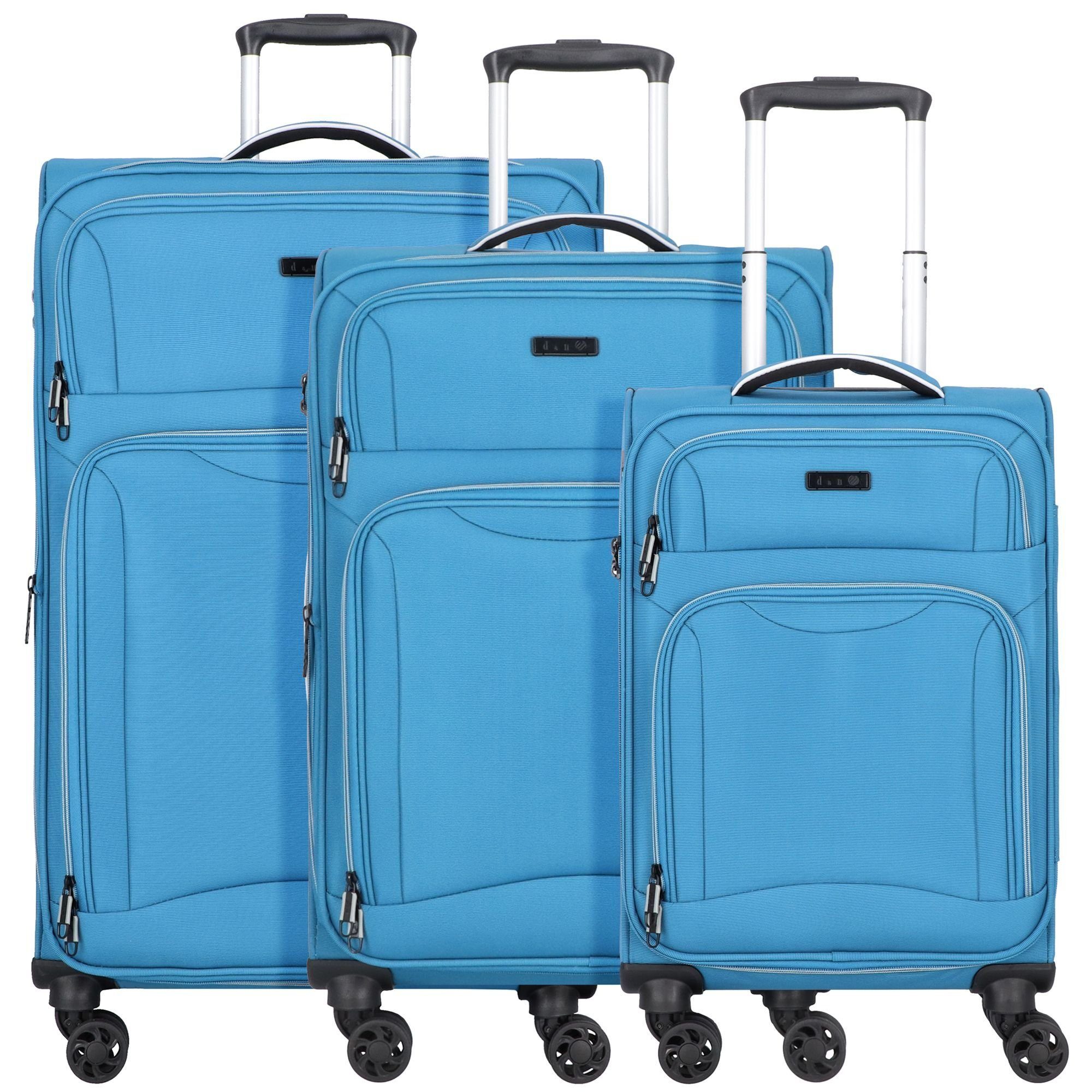 D&N Trolleyset Travel Line 9204, 4 Rollen, (3-teilig, 3 tlg), Polyester