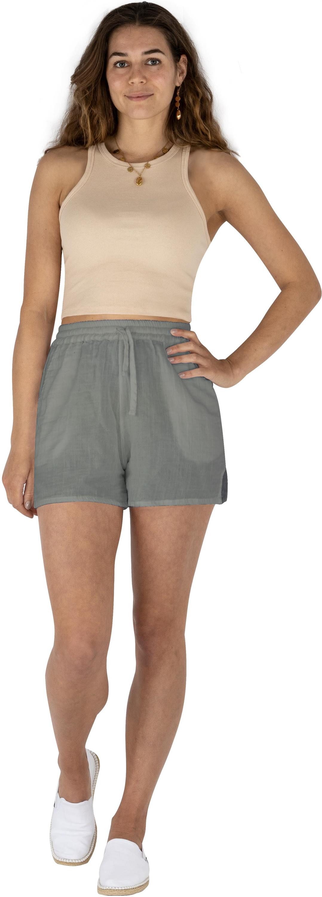 Janice Shorts Kurze Damen Musselin Hose Serres Damen Shorts Sommerhose kurz günstig online kaufen