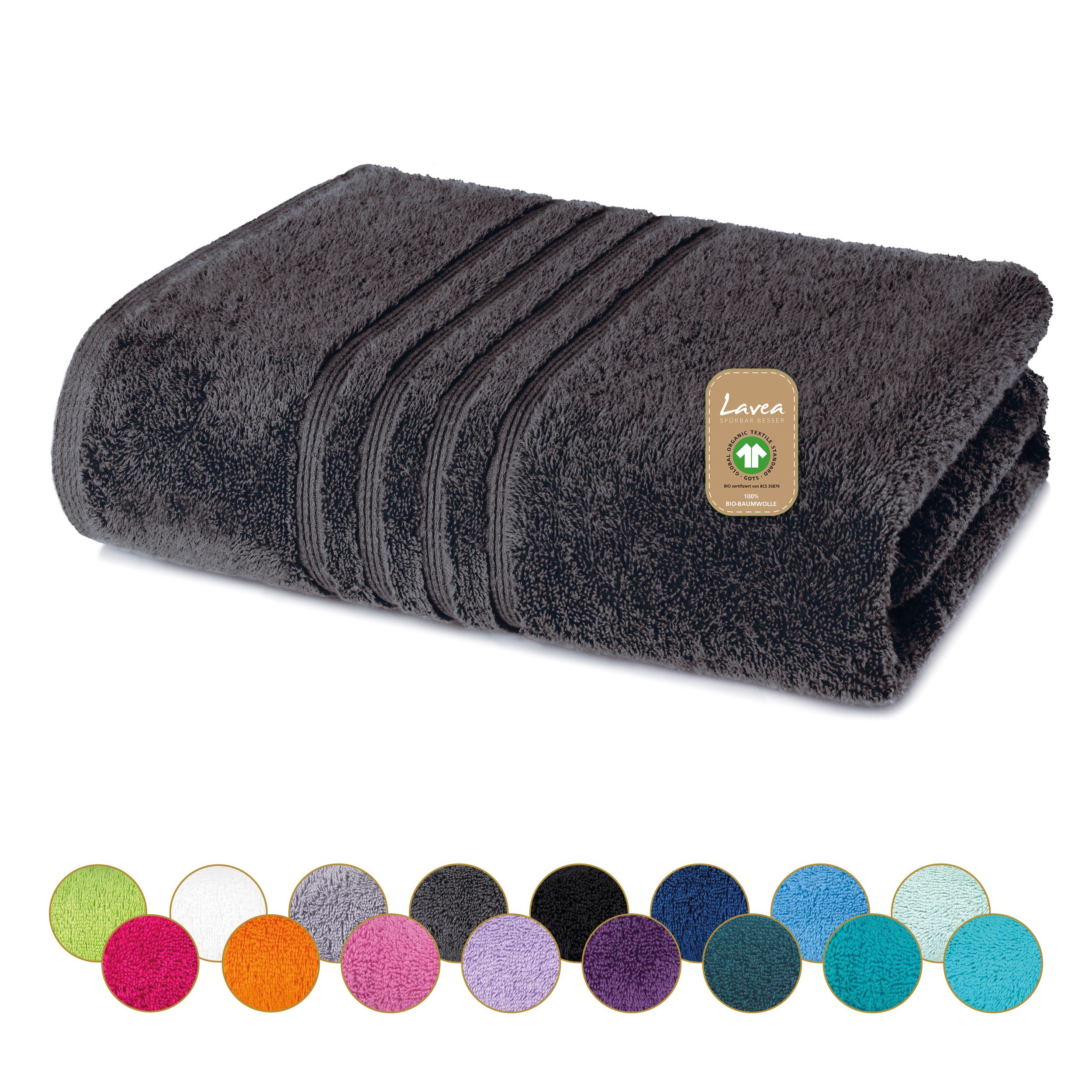 Lavea Badetuch Bali Duschtuch 100x150 cm Duschtuch 70x140 cm, Weiches Bio-B günstig online kaufen