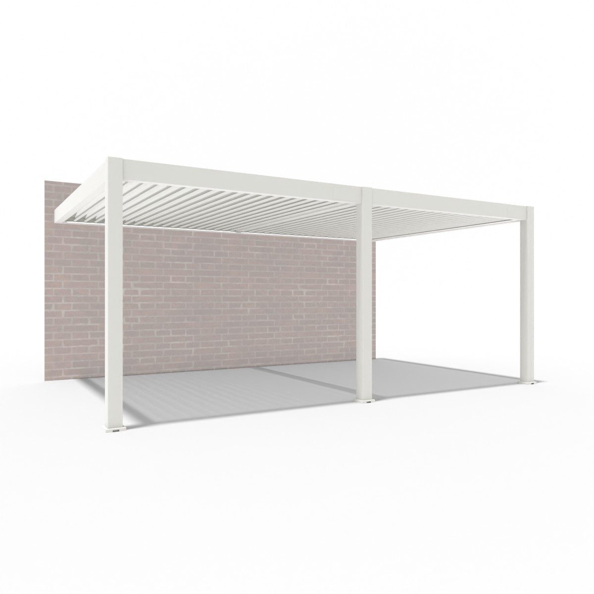 Weide Pergola Deluxe Plus Elektrisch Wand Pavillon Terrassenüberdachung Alu LED 4x6