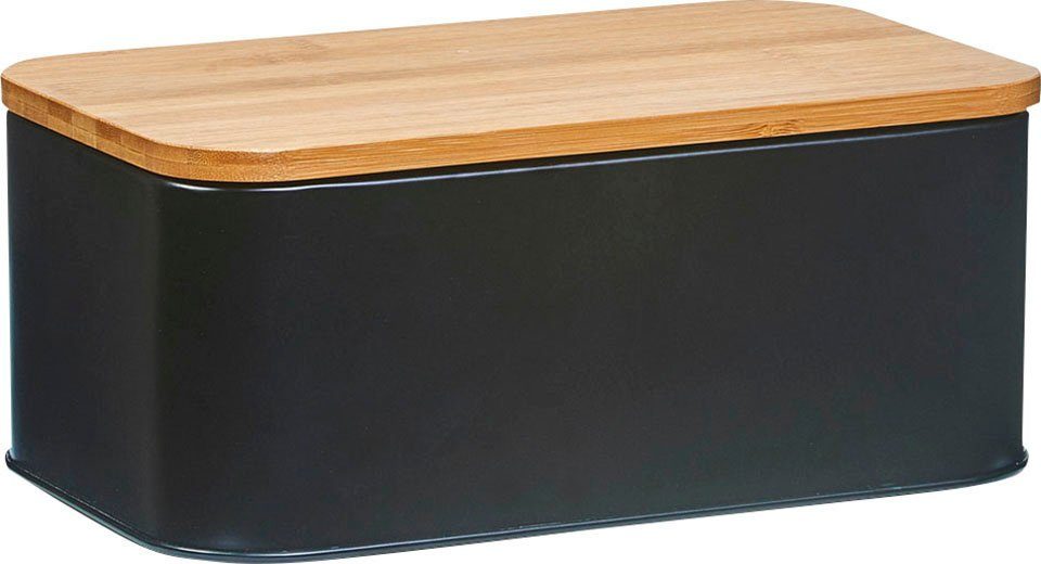 Zeller Present Brotkasten, Bambus, Metall, (1-tlg), Длина ca. 31 cm, schwarz