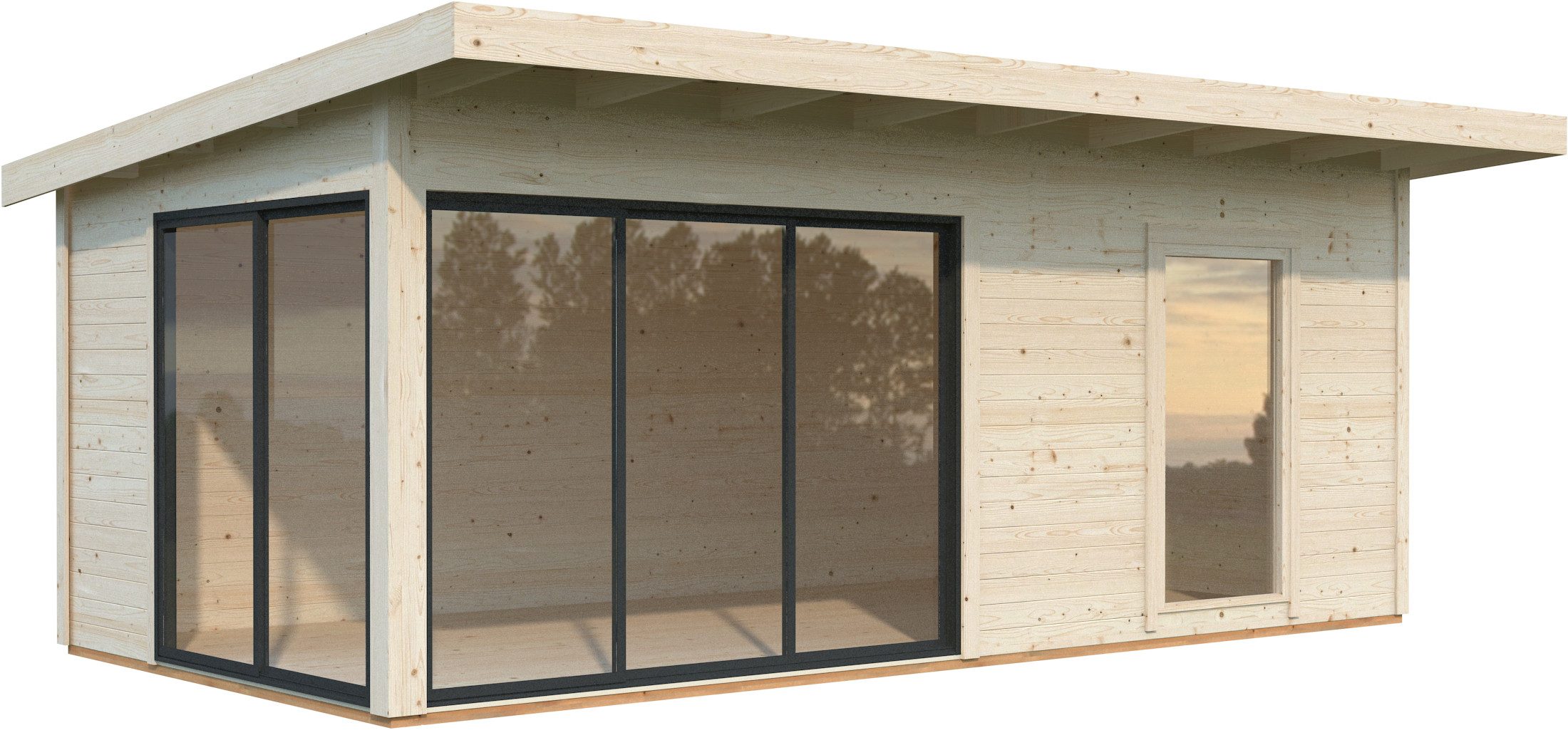 Palmako Gartenhaus Andrea 17,1 m², Slide Plus, BxT: 639x402 cm