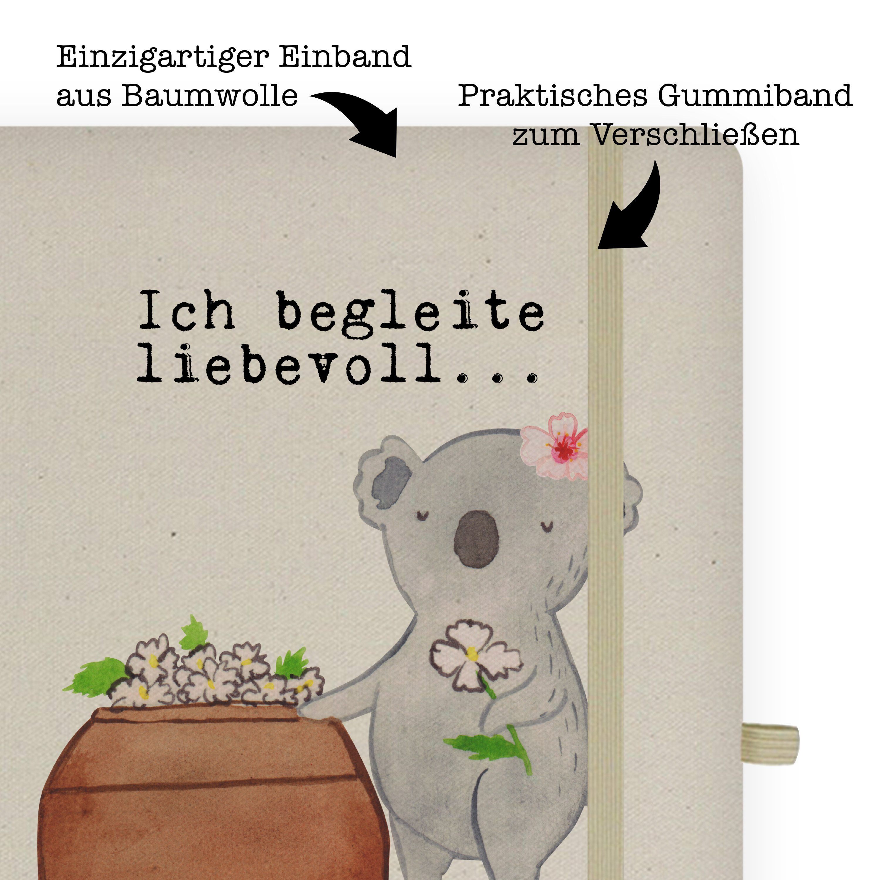 Geschenk, & Notizbuch Panda Mr. Bestatterin - aus - Mrs. & Mr. Schreibheft, Transparent J Mrs. Panda Leidenschaft