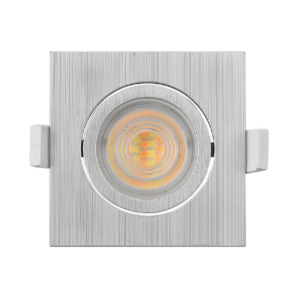670 G1 SQR Spot Einbauleuchte Braytron Silber Schwenkbar Einbauleuchte LED LED Lumen Ø70mm 7W
