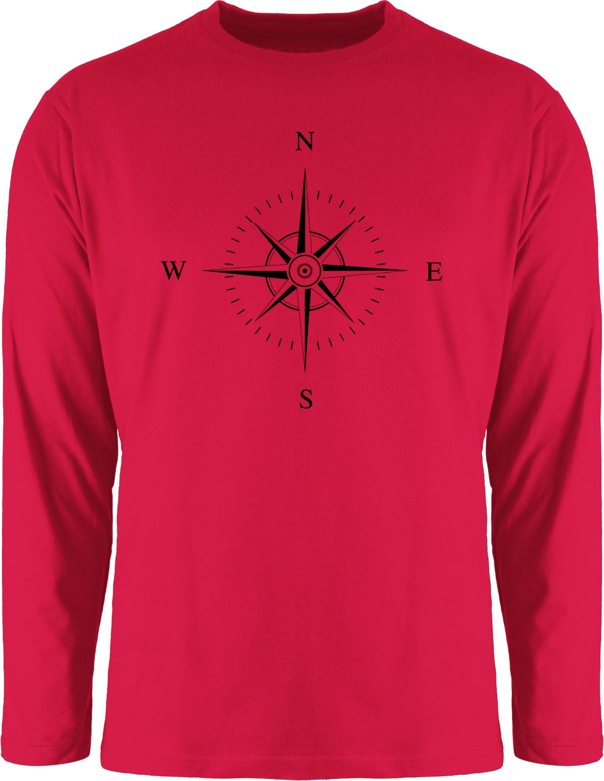 Shirtracer Rundhalsshirt Kompass - schwarz Sprüche günstig online kaufen