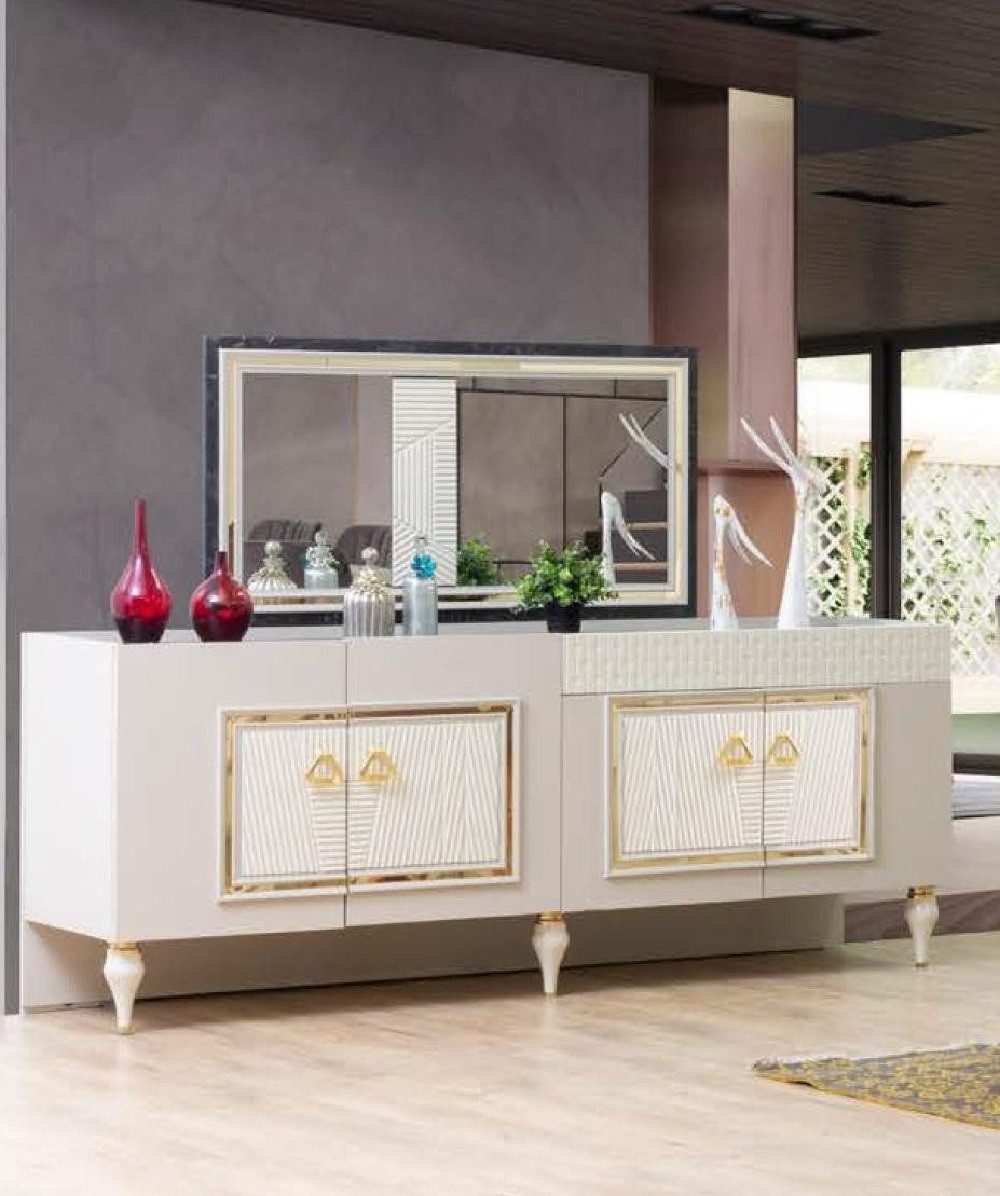 Xlmoebel Sideboard Luxuriöse Designmöbel aus hochwertigem Material in elegantem Stil (Sideboard, 1 St., Sideboard mit Spiegel), Hergestellt in Europa