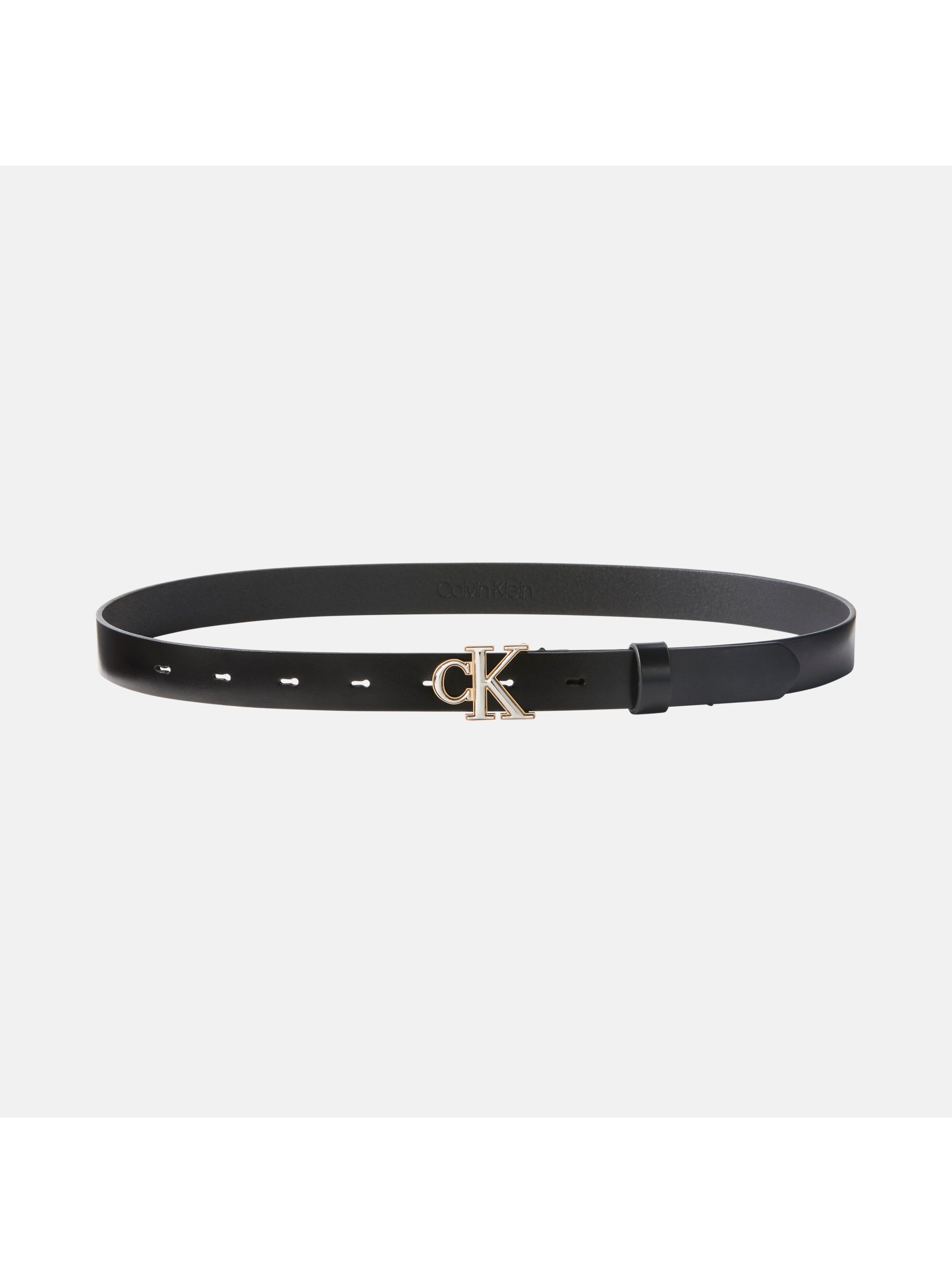 Calvin Klein Ledergürtel ROUND CK 2COLOR BUCKLE SMOOTH 25 Regular fit und größenverstellbar