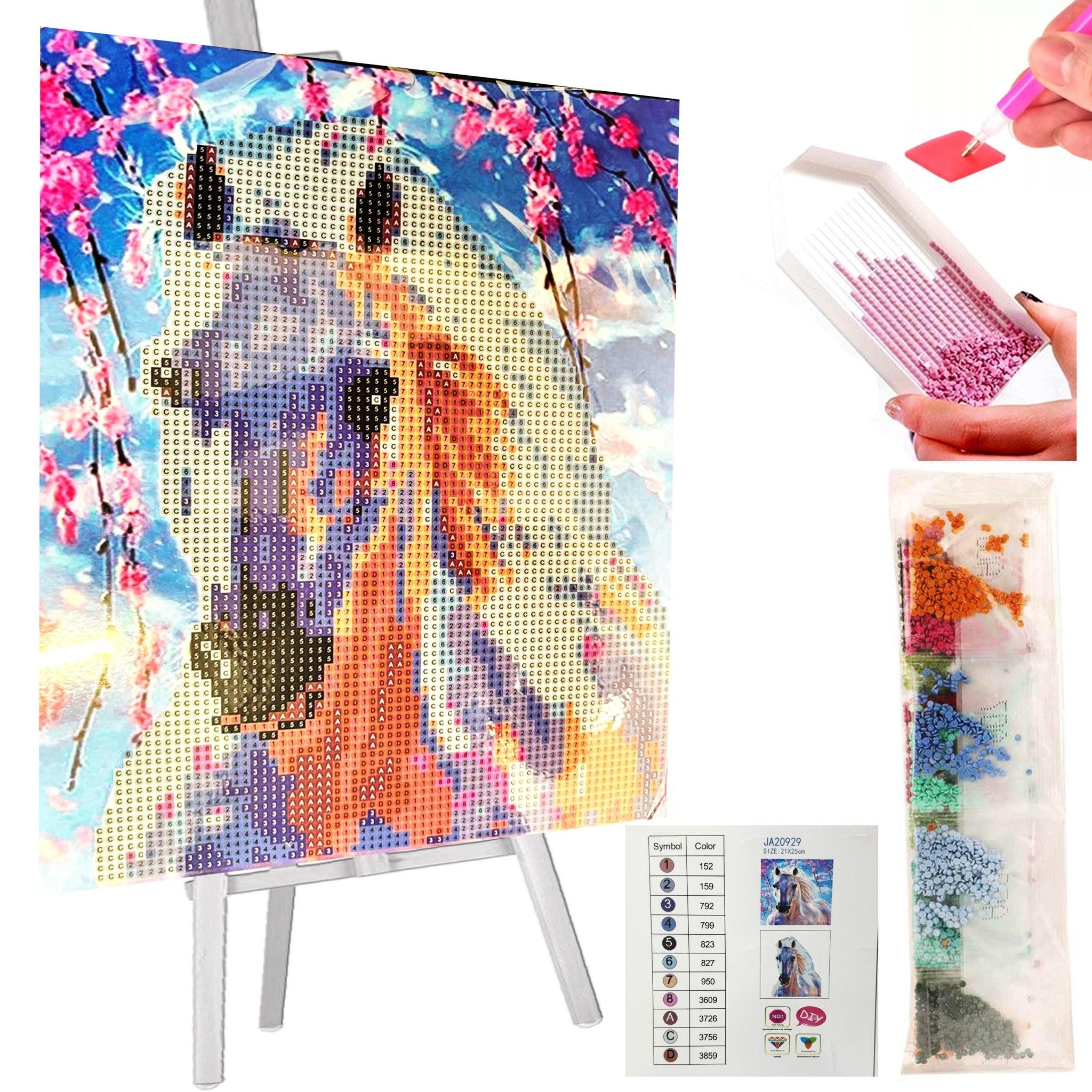 LA CUTE Malen nach Zahlen 5d Diamond Painting Staffelei Pferd Malen nach Za günstig online kaufen