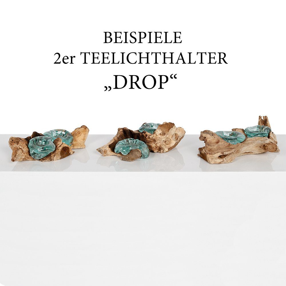 2er DROP Teelichthalter LebensWohnArt Teelichthalter