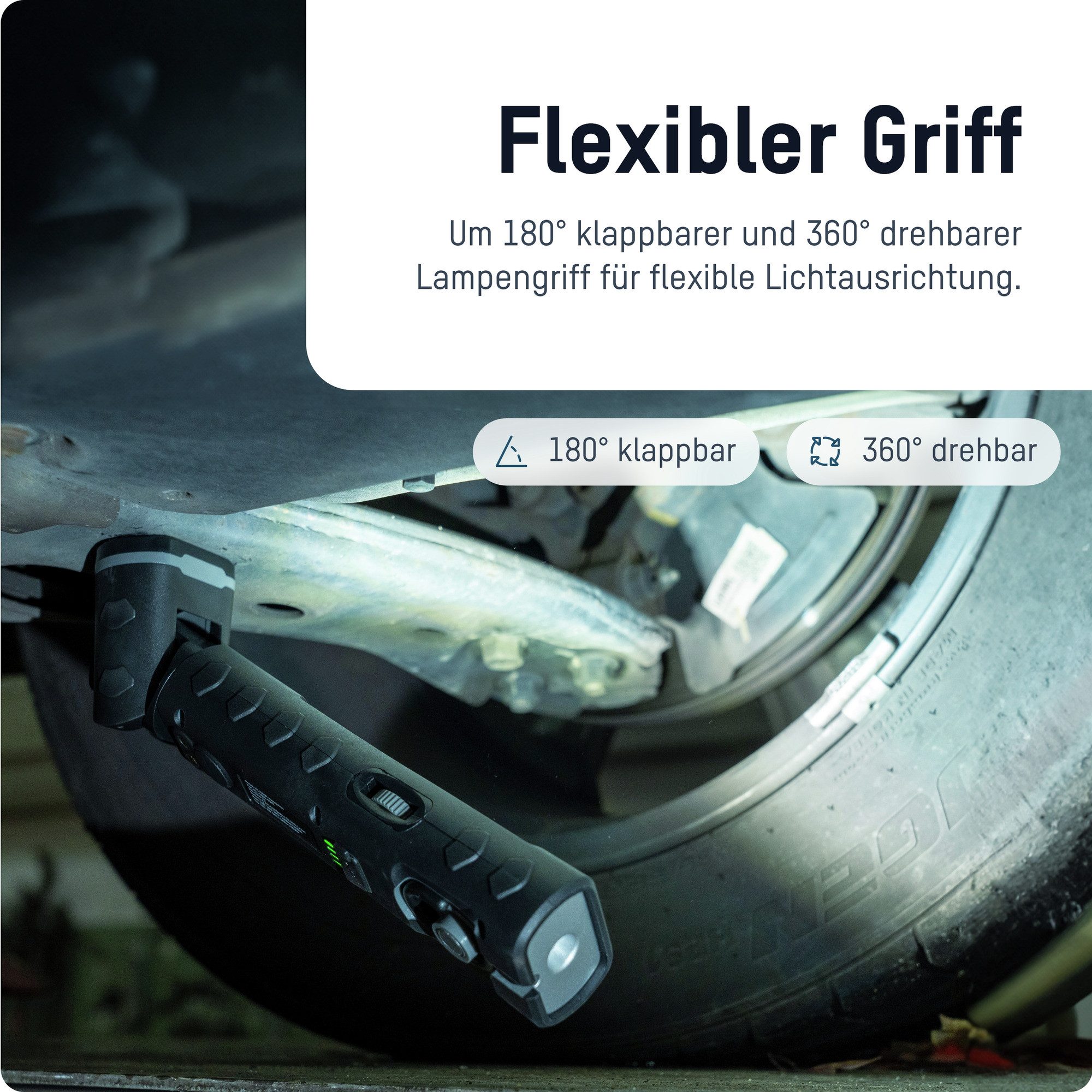 ANSMANN AG LED Arbeitsleuchte wiederaufladbare Inspektionsleuchte 10W LED, inkl. Ladestation