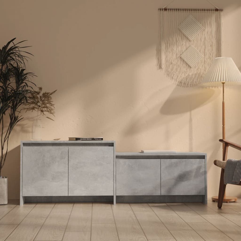vidaXL TV-Board in Betongrau (LxBxH: 146,5x35x50 cm)
