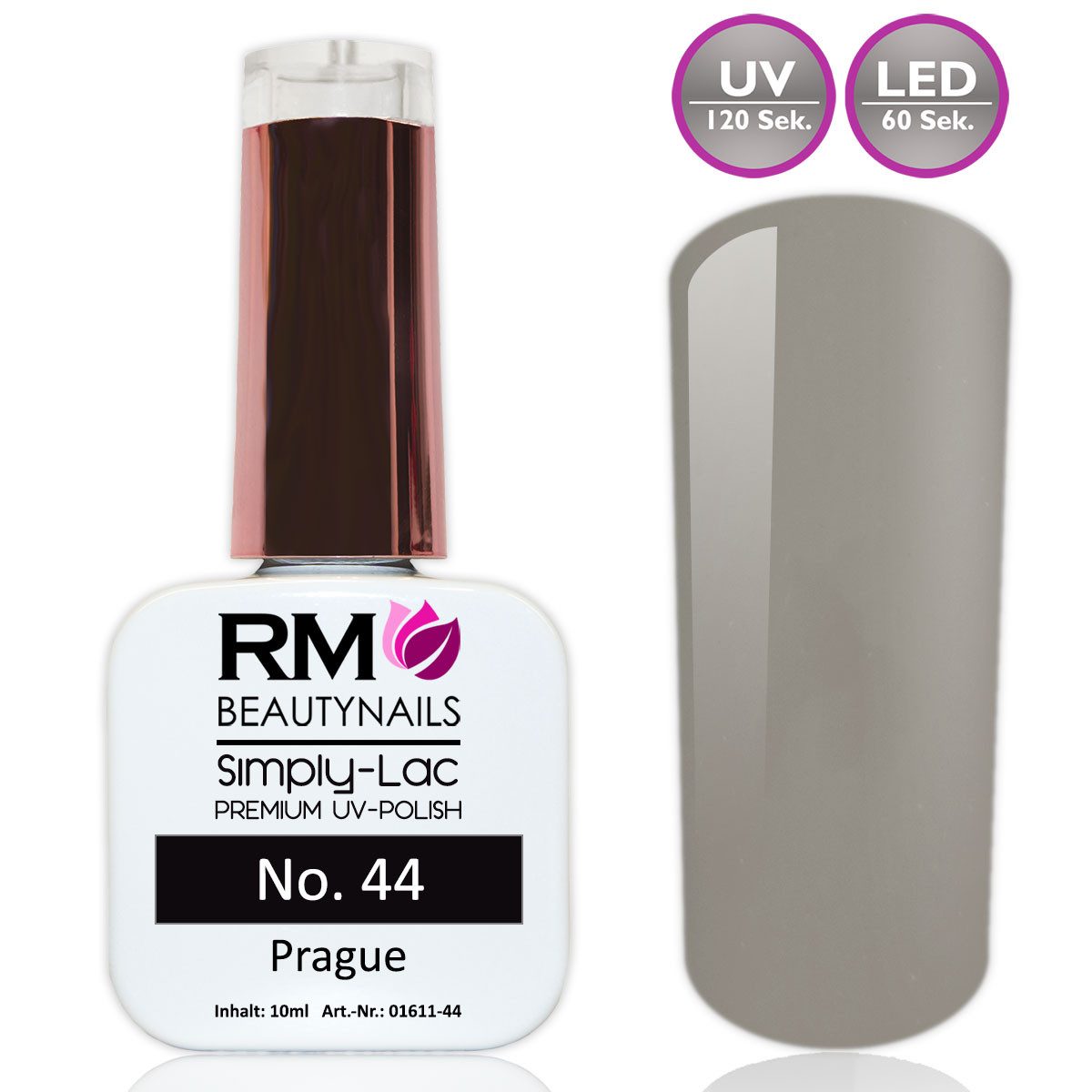 RM Beautynails UV-Nagellack Simply Lac Premium UV-Nagellack UV-Polish 10ml Gellack Shellac, Haltbarkeit bis zu drei Wochen / Hybrid-Lack