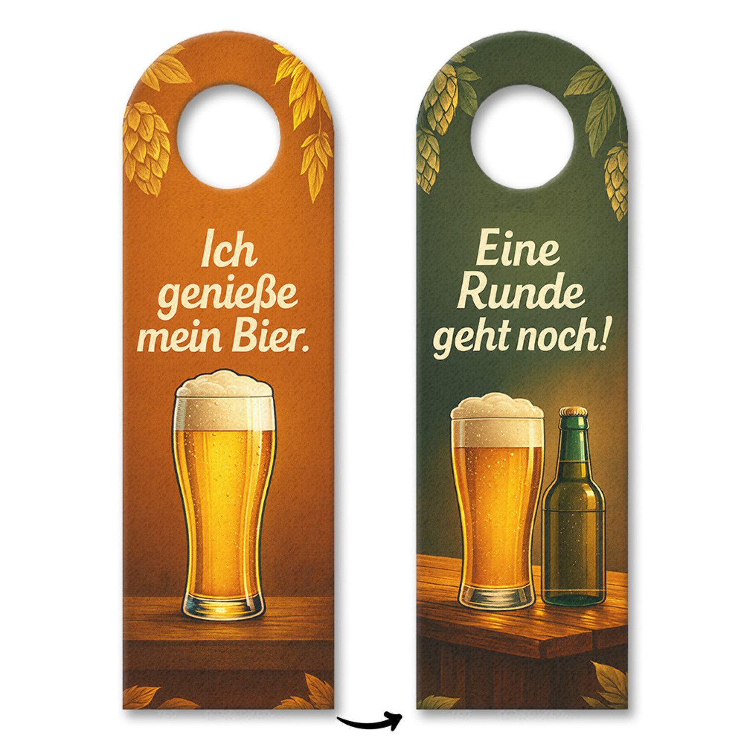 speecheese Dekohänger Ich genieße Bier Eine Runde geht noch Türhänger