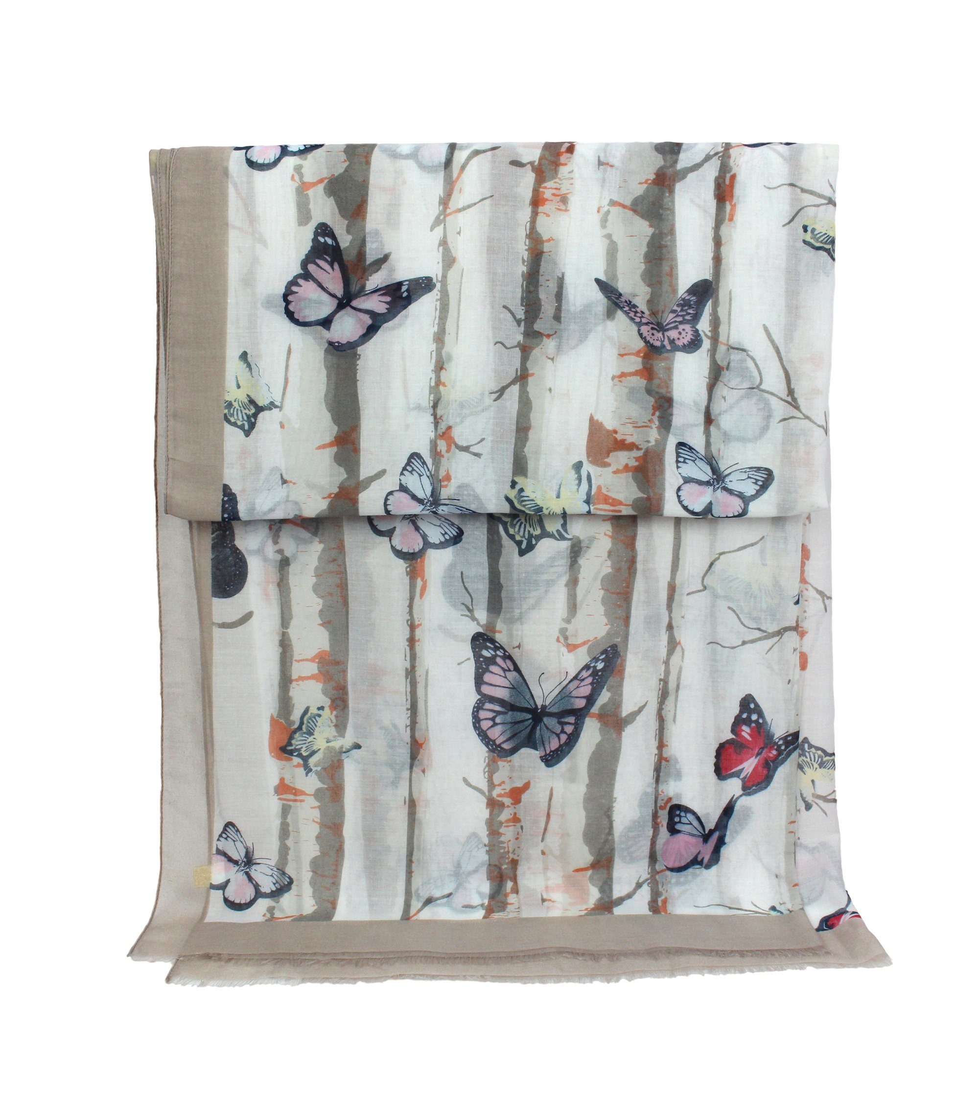 ZEBRO Modeschal KC28 Sommerschal Schmetterlinge günstig online kaufen