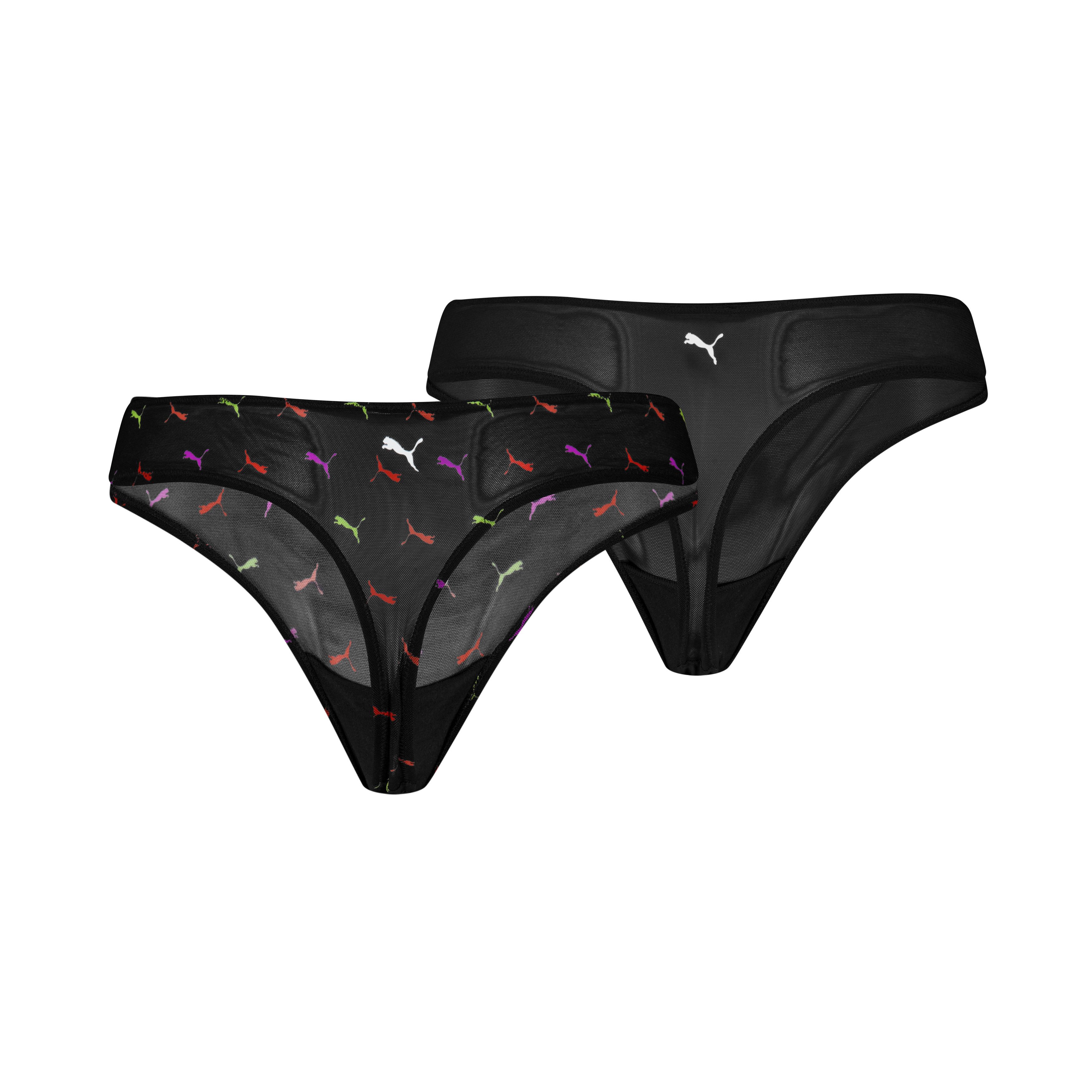 PUMA String PUMA WOMEN PRINTED MESH STRINGS (2er Pack) mit buntem allover Print, mit Mesh-Details