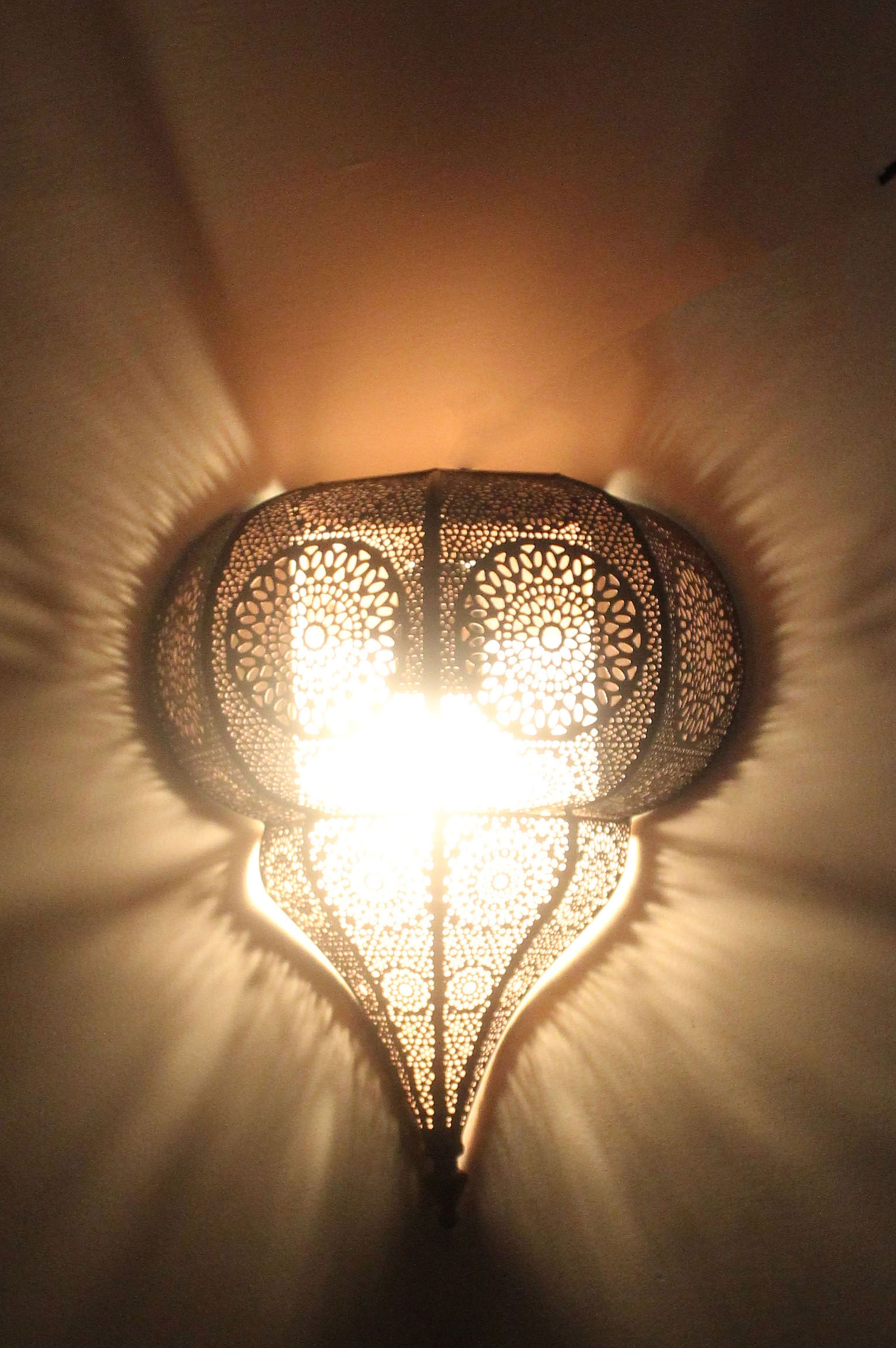 Marrakesch Orient & Mediterran Interior Wandleuchte Orientalische Lampe  Wandleuchte Malha 32cm, ohne Leuchtmittel, Handarbeit
