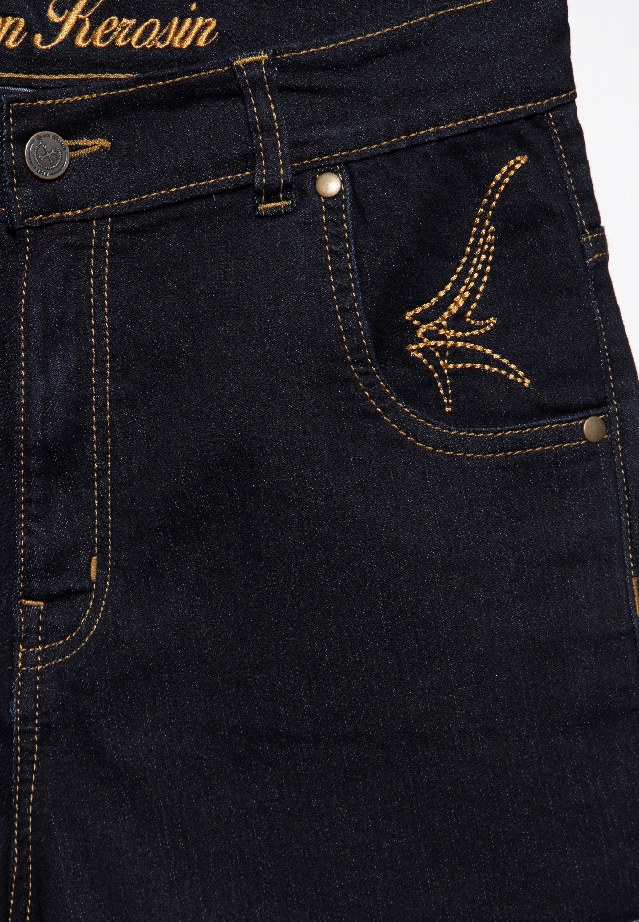 QueenKerosin Jeansshorts High Waist