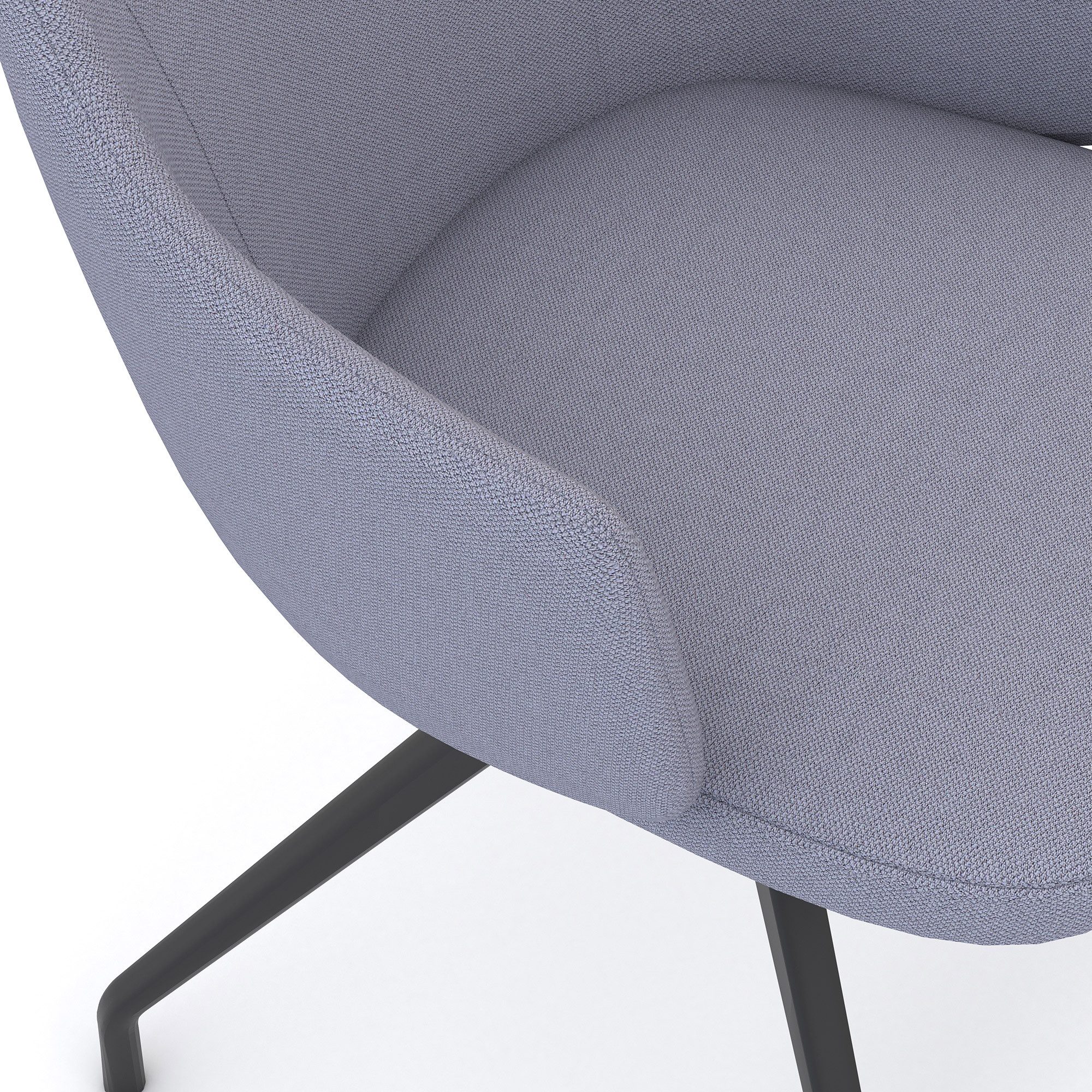 ASSMANN Büromöbel Bürostuhl Consento (Gepolsterte feste Armlehnen als integrierter Teil des Sitzes Era - Forecast (CSE11) 360° drehbar 4 Arm- Fußkreuz Bequemer Polsterrücken Ergonomisch geformt, gepolstert, fertig montiert, für Büro und Homeoffice), TÜV-zertifiziert