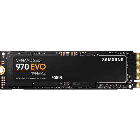 Samsung 970 EVO NVMe M.2 SSD interne SSD (500 GB) 3400 MB/S Lesegeschwindigkeit, 2300 MB/S Schreibgeschwindigkeit