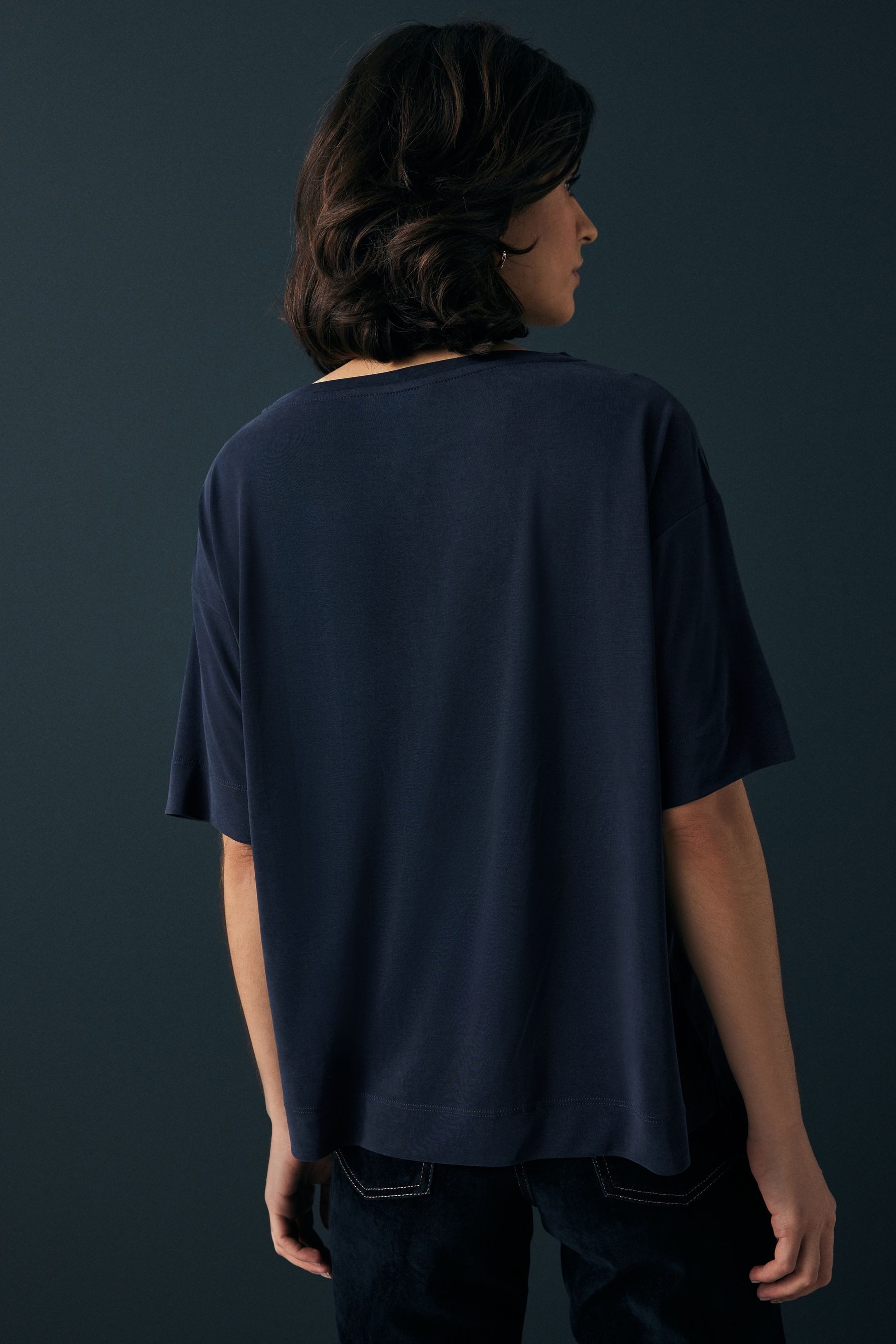 Next T-Shirt Kastiges T-Shirt im Relaxed-Fit günstig online kaufen