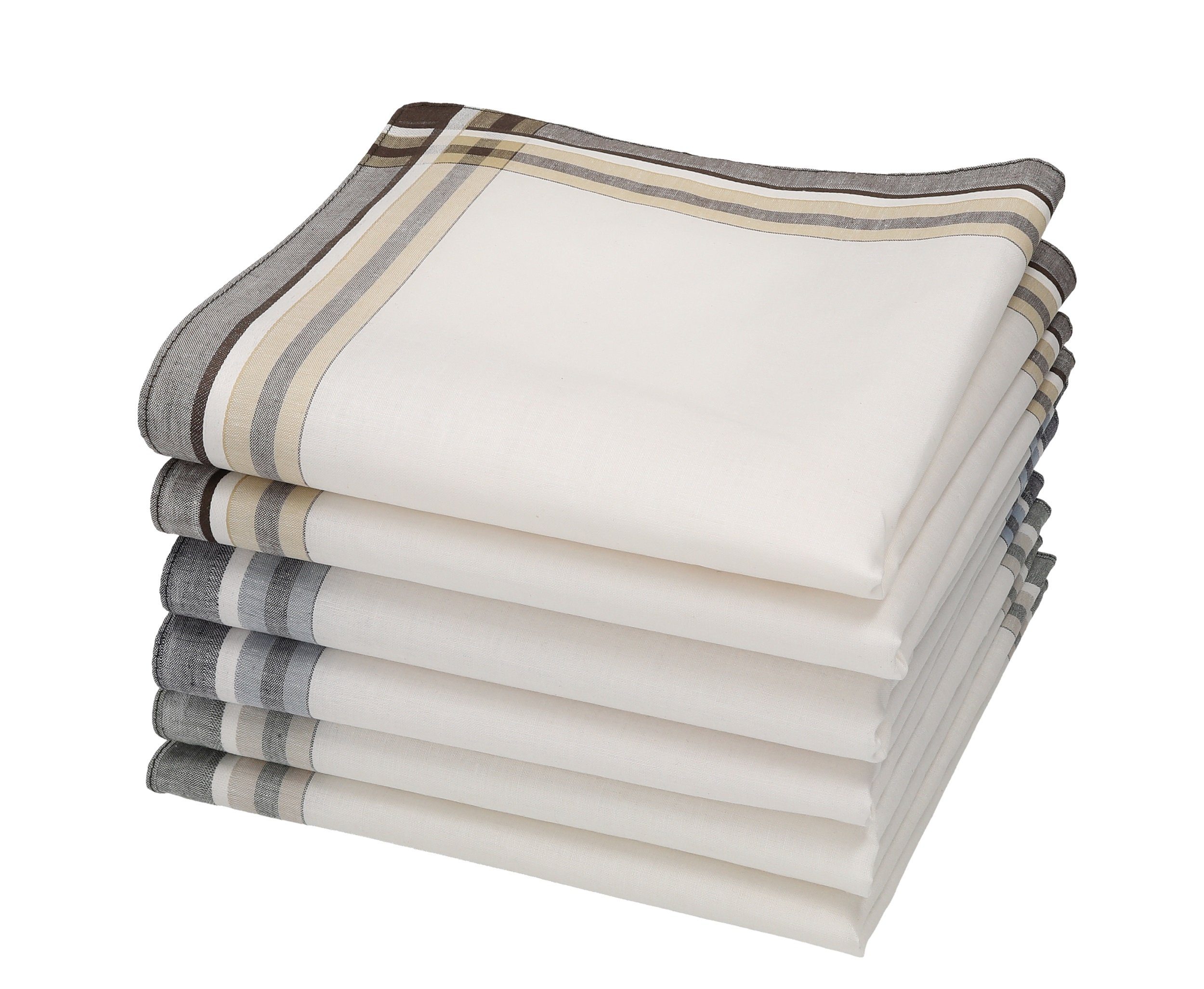Betz Taschentuch Herren Stoff Taschentücher Set Leo 2 Dessin 4 Größe 40x40 cm, (Dessin 4, 6-St), 100% Baumwolle