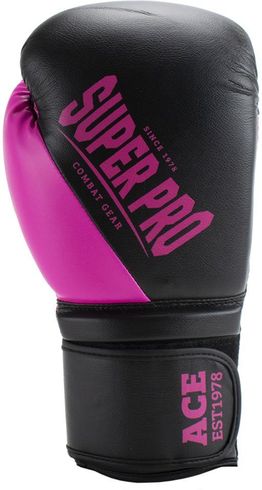Ace pink/schwarz Super Pro Boxhandschuhe