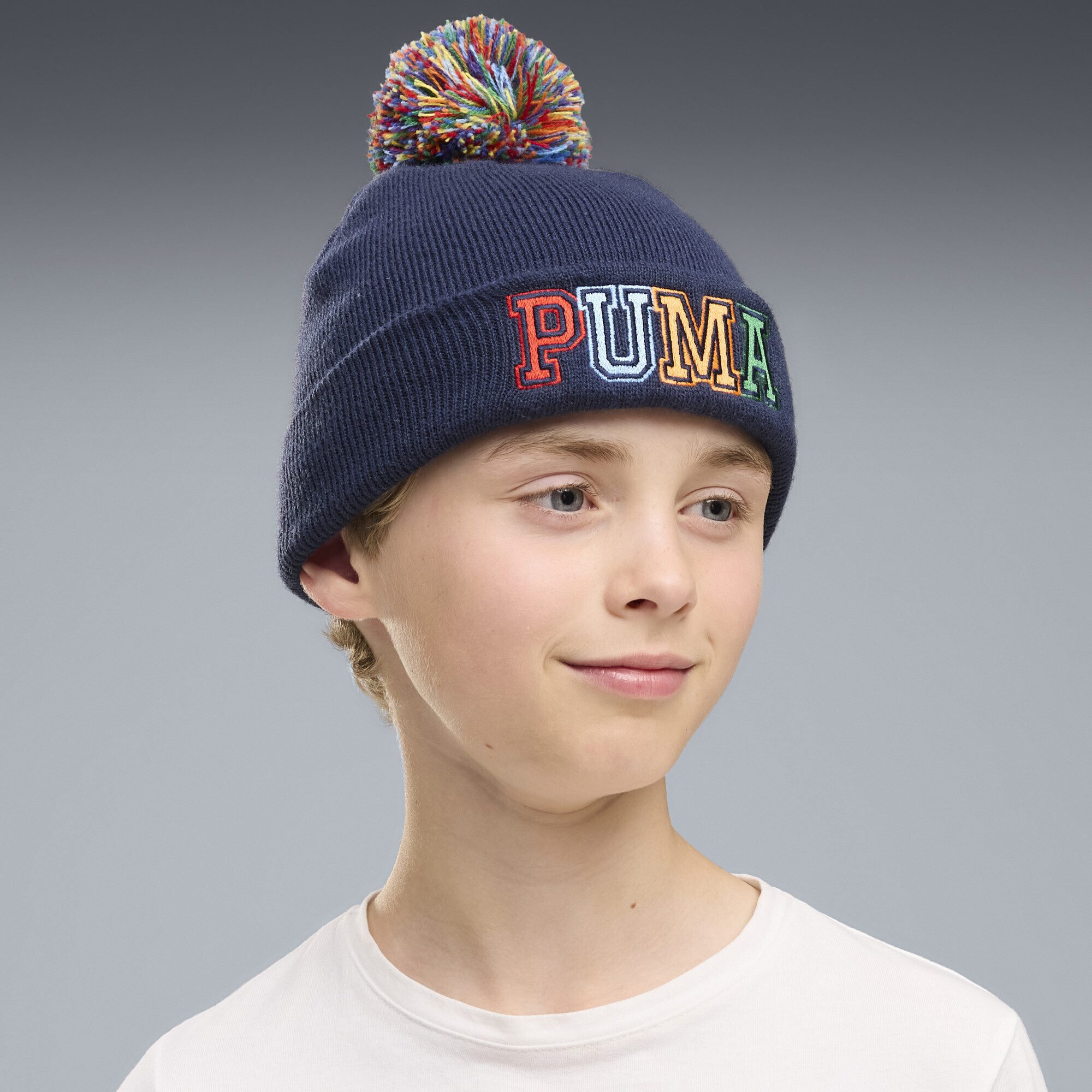 PUMA Beanie Pom Pom Beanie mit mittelhoher Krone Jugendliche – Bild 2 von 4