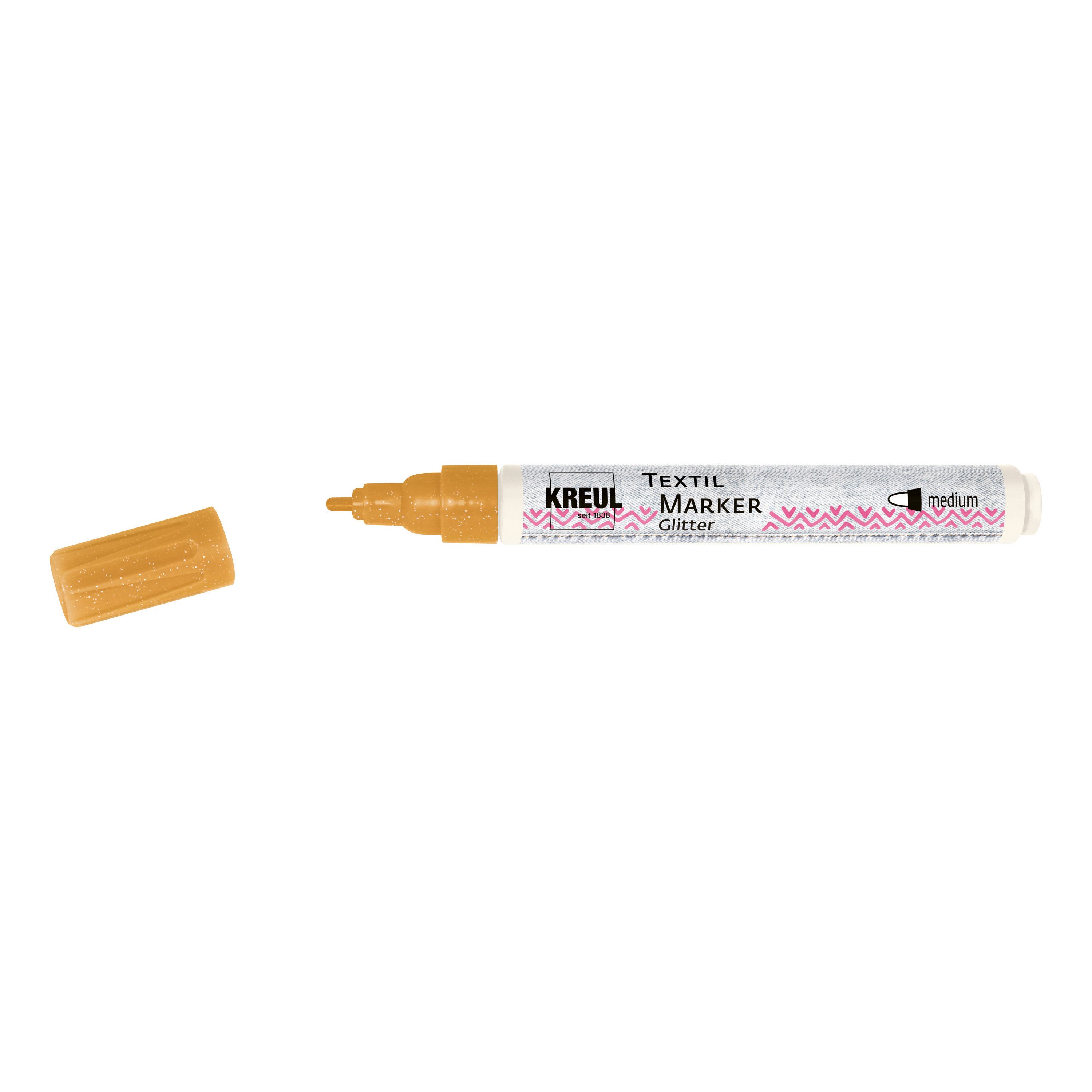 C. KREUL Textilmarker Textilmarker Glitter Medium, Lichtecht und auf Wasserbasis
