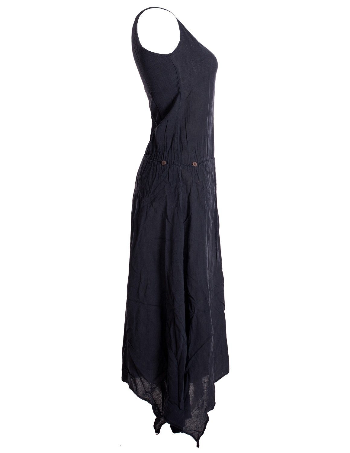 Vishes Maxikleid Ärmelloses Lagenlook Kleid zum Hochbinden Elfen, Hippie, Ethno, Goa Style