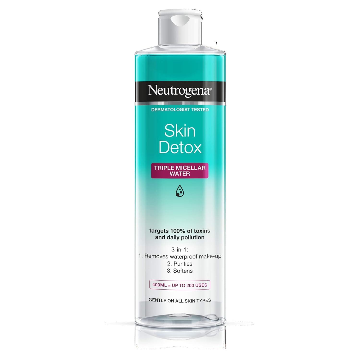 Neutrogena Make-up-Entferner Skin Detox Deep Clean Triple Mizellen Wasser ohne Alkohol 400ml
