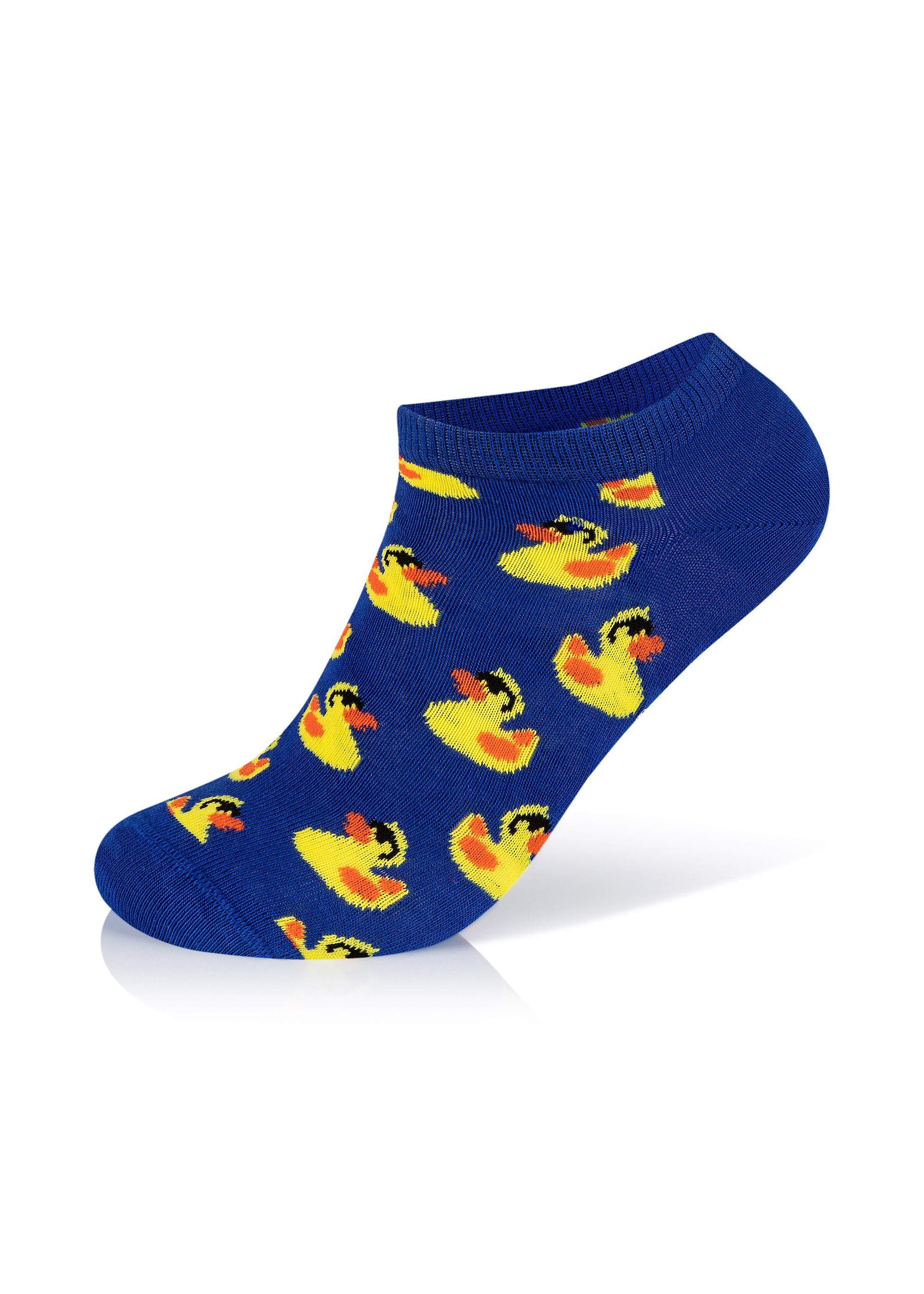3-Pack Socks Low Duck Happy Sneakersocken gekämmte Baumwolle Day-Rubber Great