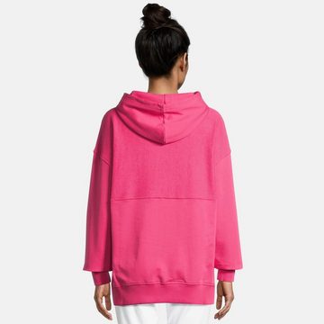 salzhaut Kapuzenpullover Damen Long-Hoodie Leesgood Oversized - Kapuzenpulli mit Seitenschlitz