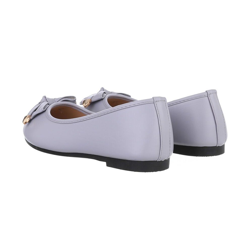 Ital-Design Damen Freizeit Ballerina (85894168) Blockabsatz Klassische Ballerinas in Grau