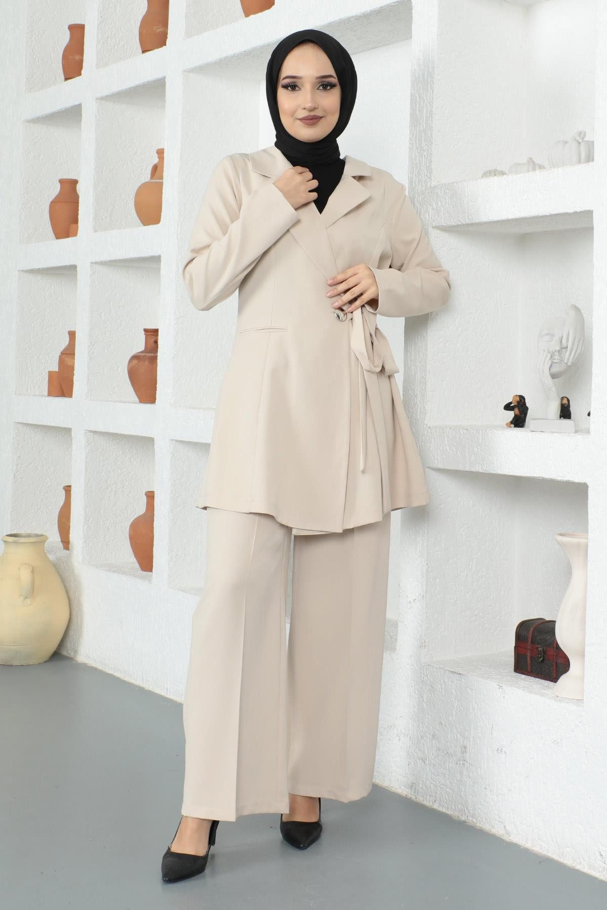 MODAMİHRAM Tunikakleid Gürtel Detail Set günstig online kaufen