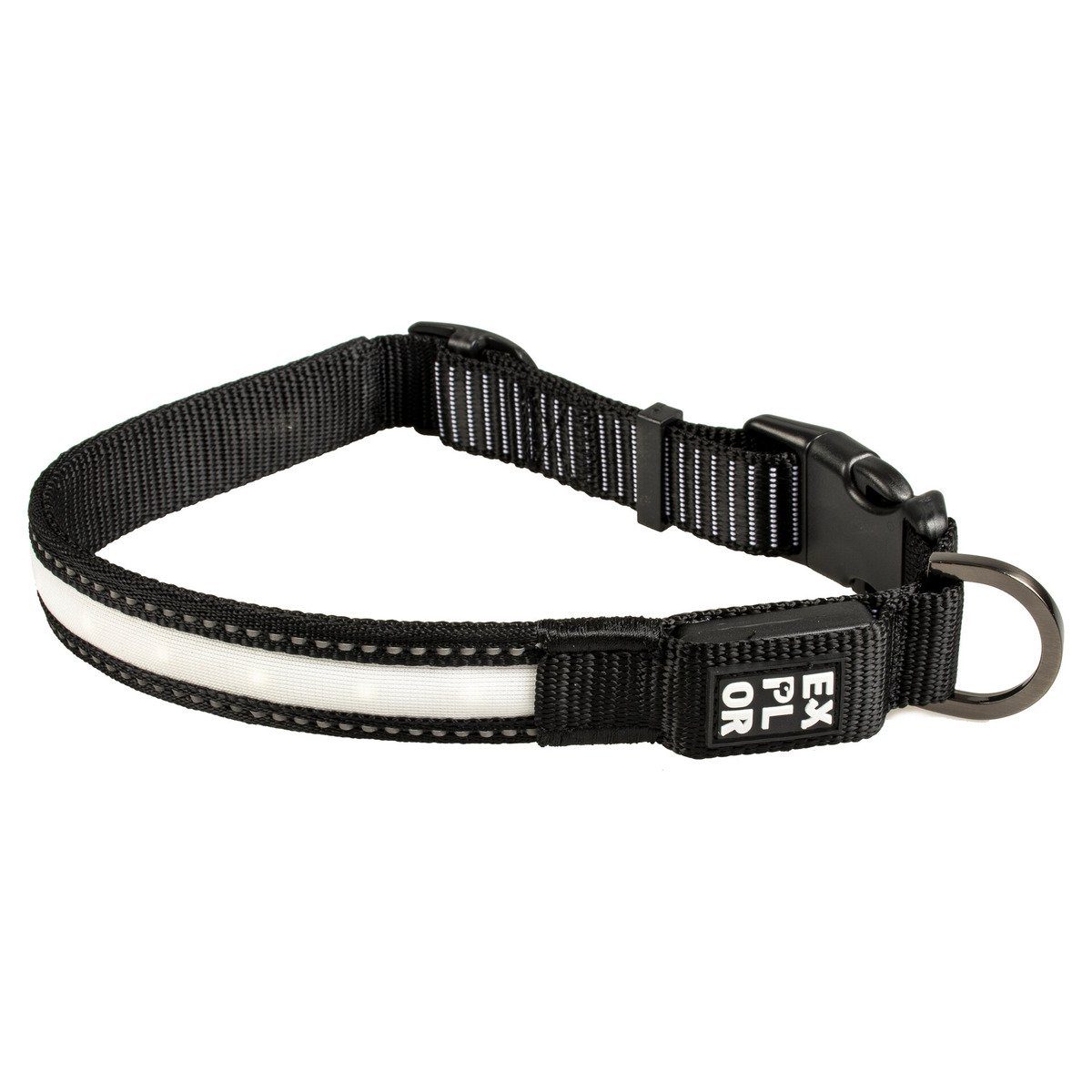 Hunde-Halsband Hundehalsband City Paris LED Nylon schwarz